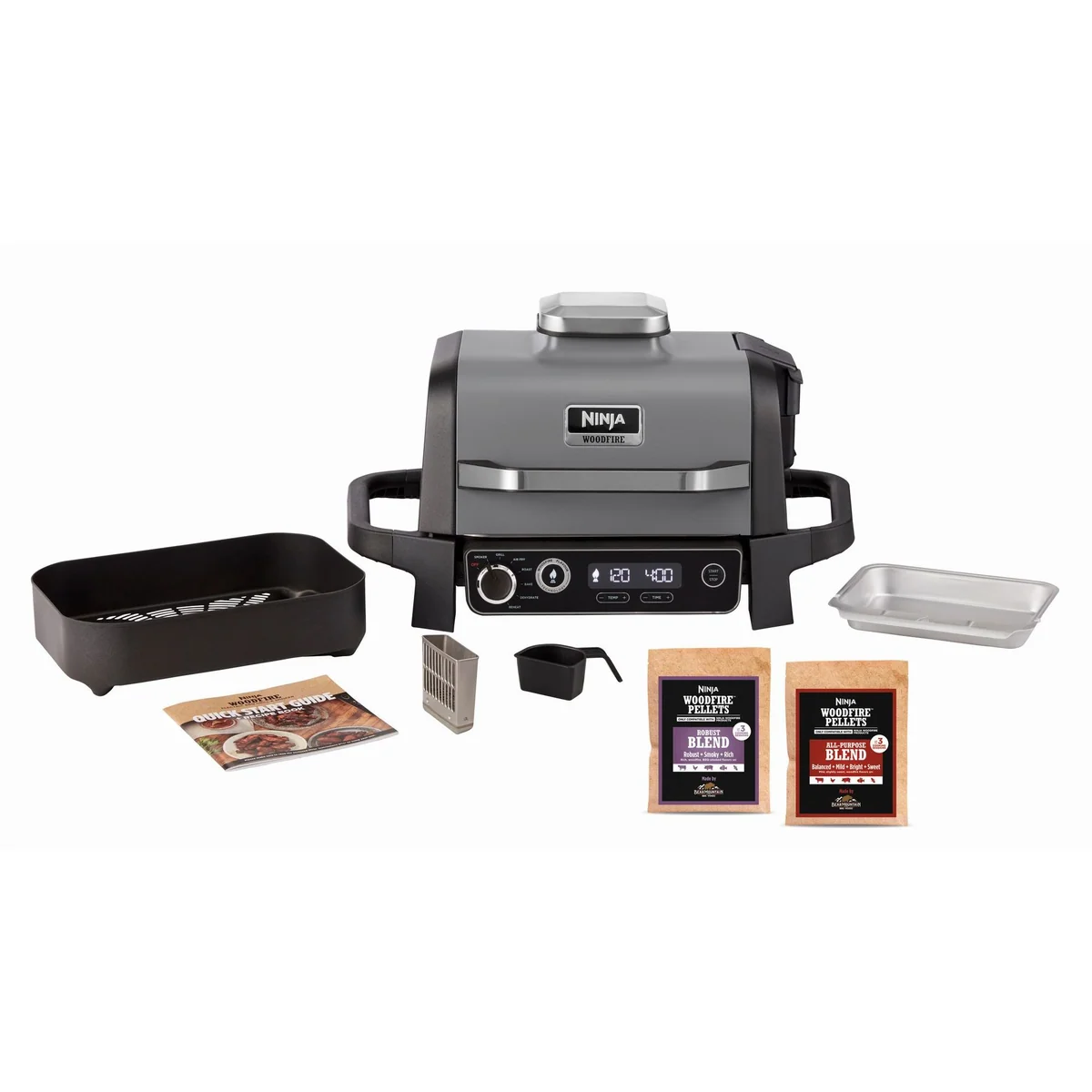 NINJA Woodfire OG701EU Tischgrill, 2400 W, vielseitiger elektrischer Grill 2