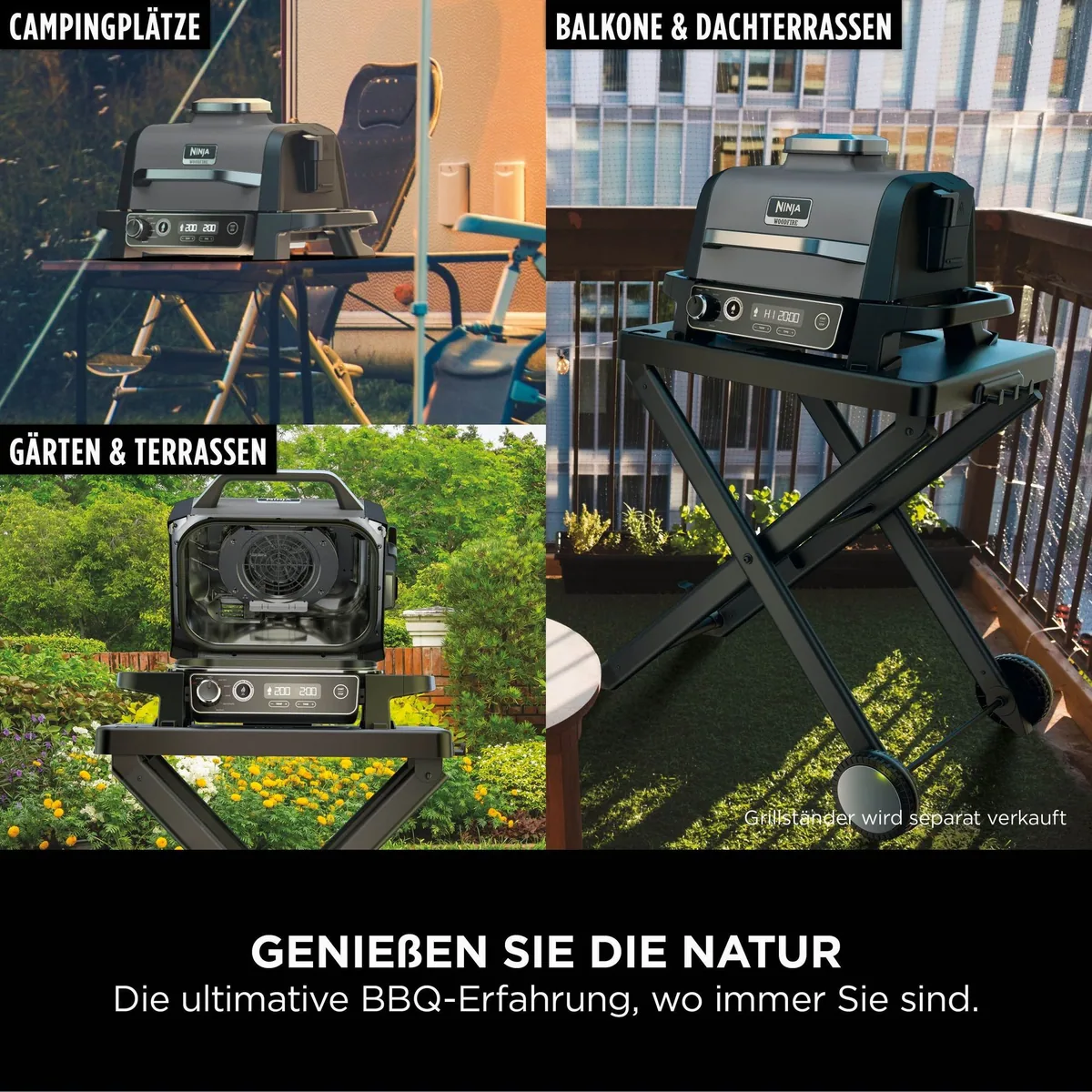 NINJA Woodfire OG701EU Tischgrill, 2400 W, vielseitiger elektrischer Grill 3