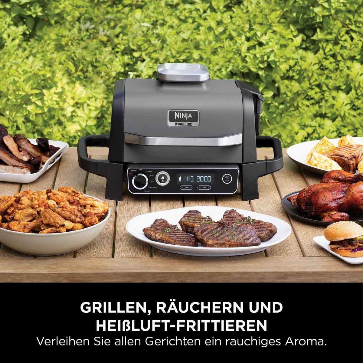NINJA Woodfire OG701EU Tischgrill, 2400 W, vielseitiger elektrischer Grill 4
