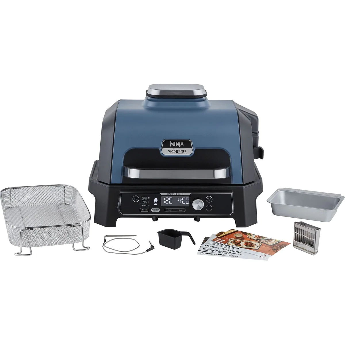 NINJA Woodfire Pro Connect XL OG901EU, 1700 W, elektrischer Tischgrill & Smoker mit App-Steuerung 2