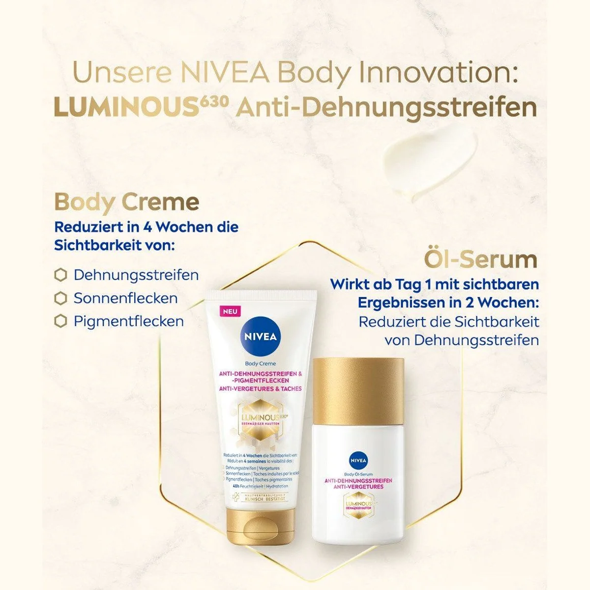 Nivea Körperöl Anti-Dehnungsstreifen, LUMINOUS630 Formel, intensive Feuchtigkeit — 100 ml 5