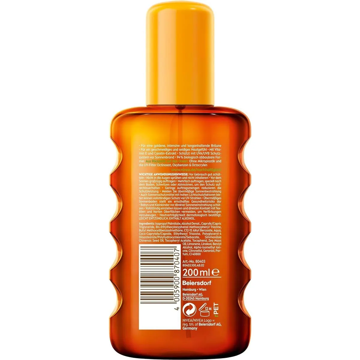 Nivea Tropical Bronze Ölspray, Schutz vor Sonnenstrahlen, feuchtigkeitsspendend 2