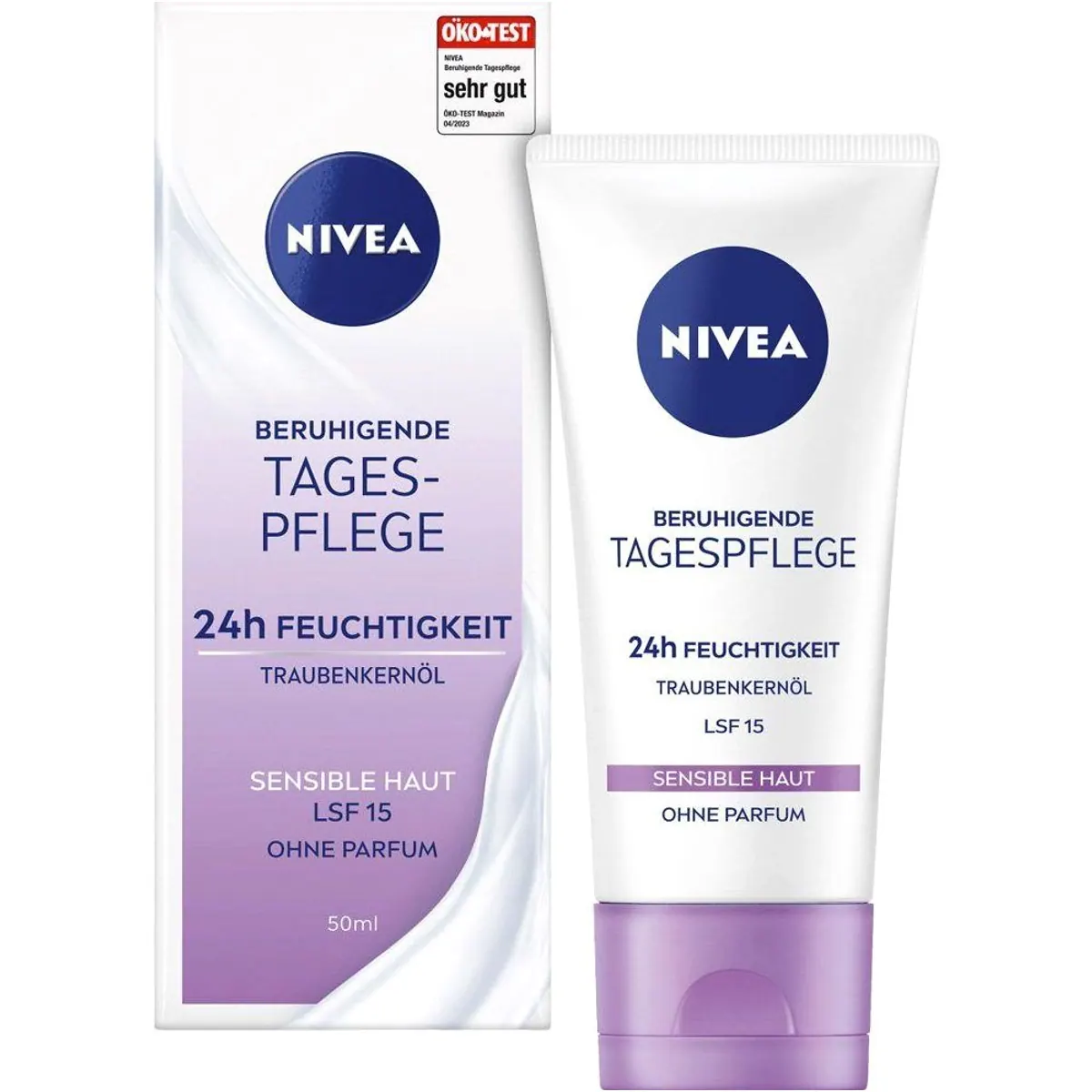 Nivea Essentials Gesichtscreme, 24h Feuchtigkeit, LSF 15 für sensible Haut