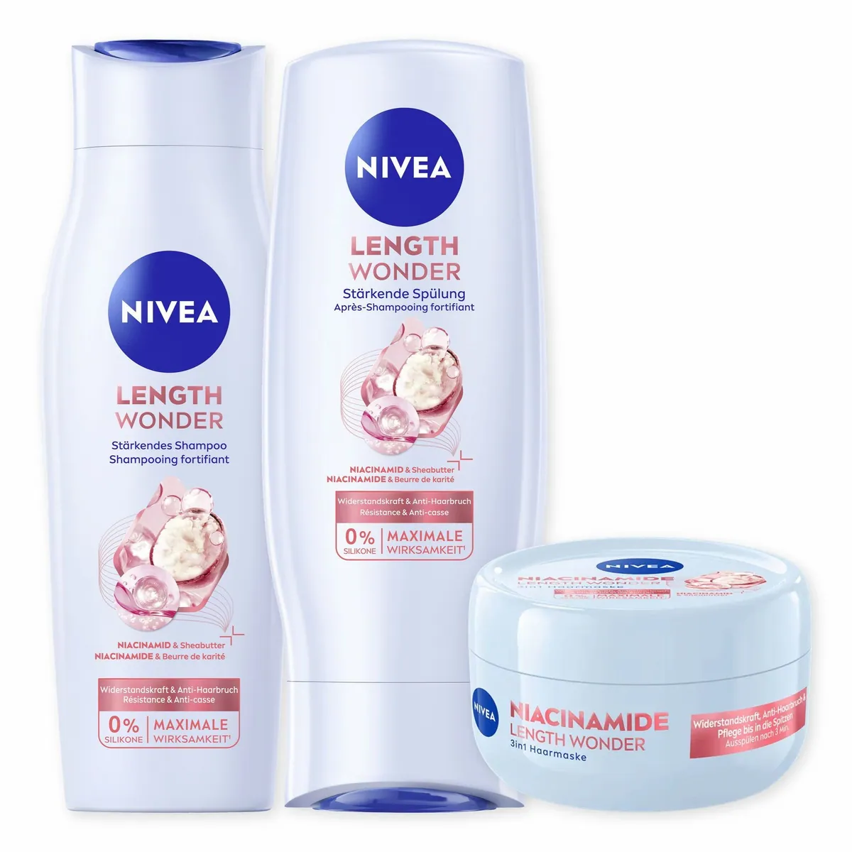 Nivea Length Wonder Haarpflege-Set, intensive Pflege für langes Haar