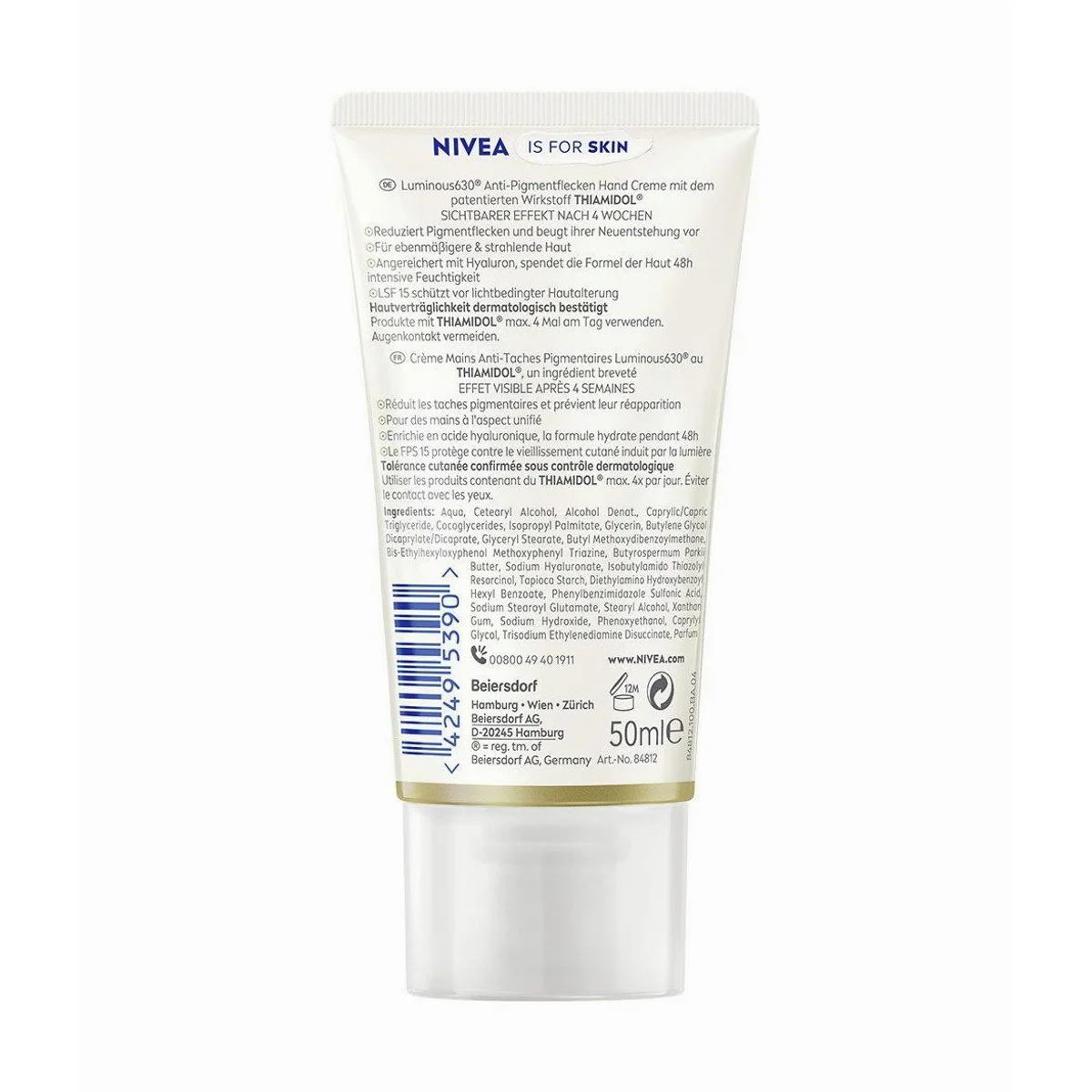 Nivea LUMINOUS630 Handbalsam, Anti-Pigmentflecken — 2-tlg. Set mit intensiver Feuchtigkeit 4
