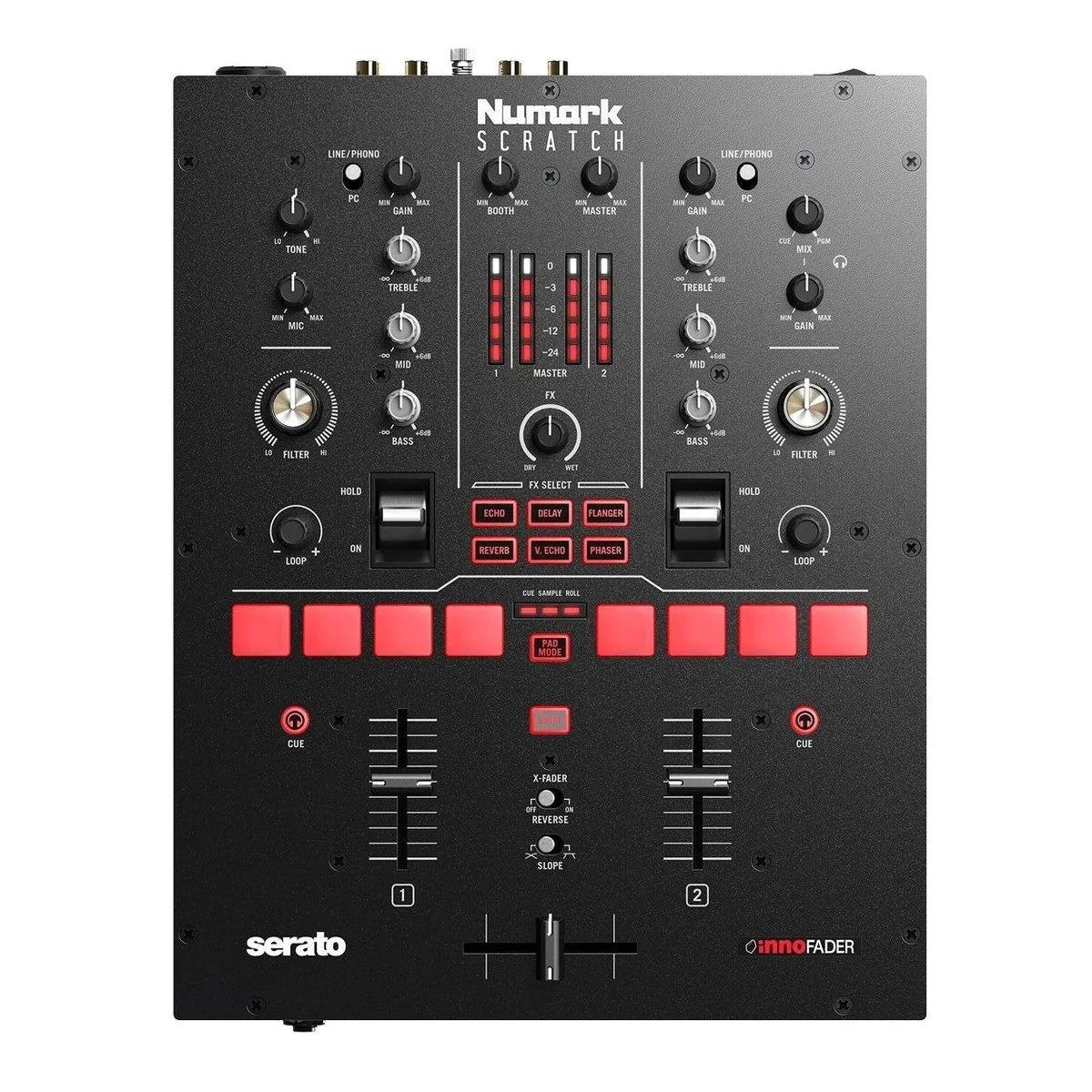 Numark Scratch DJ Controller, 2-Kanal-Mixer, robuste Bauweise, nahtlose Software-Anbindung