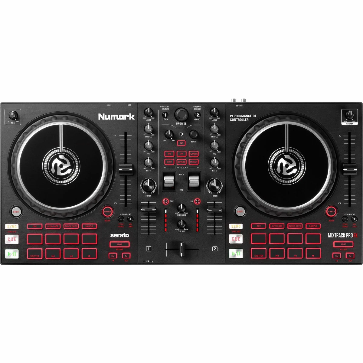 Numark Mixtrack Pro FX DJ-Controller, 2-Kanal, intuitive Bedienung, hochwertige Audioarchitektur