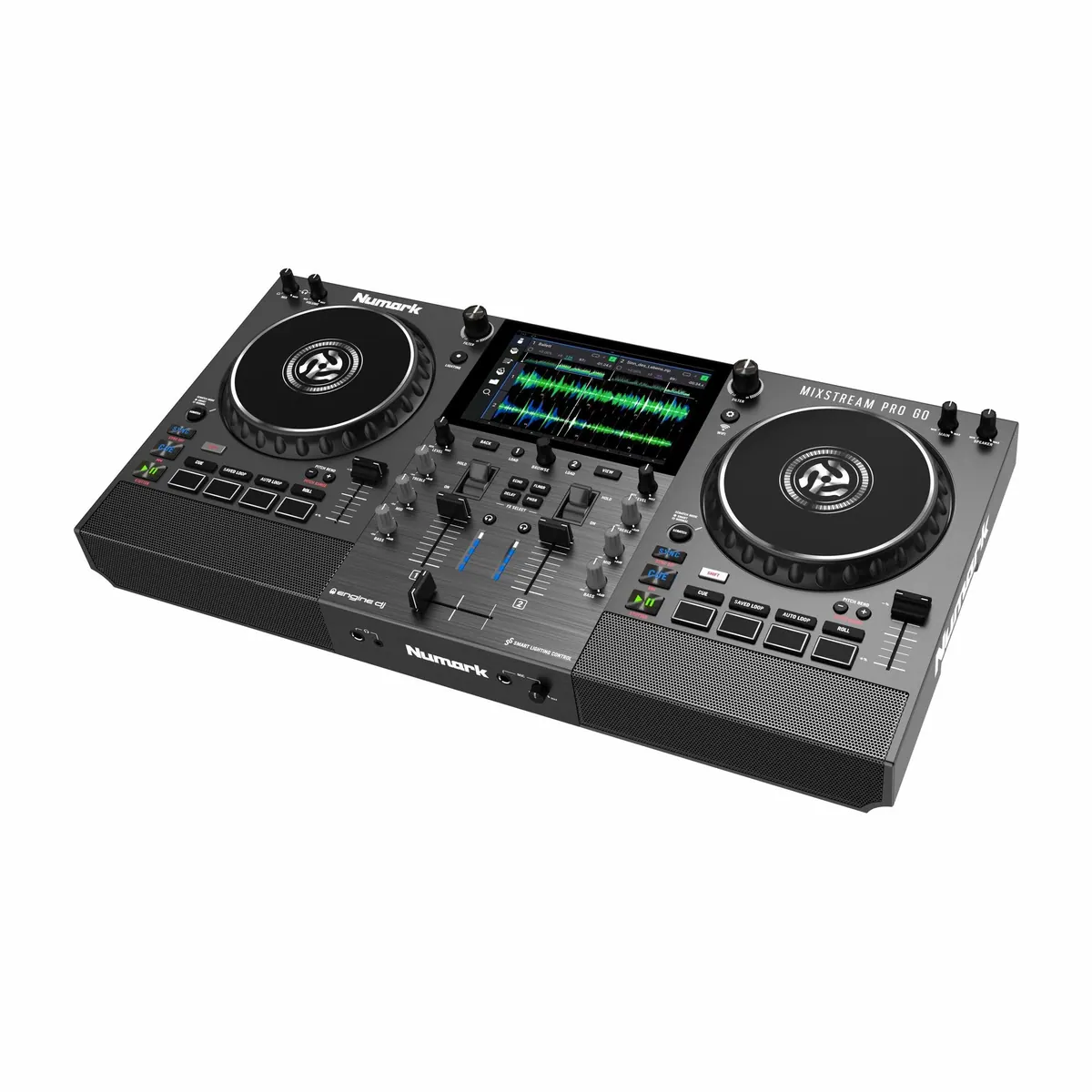 Numark Mixstream Pro Go DJ-Controller, Akku-betrieben, integriertes WLAN, 7-Zoll Touchscreen