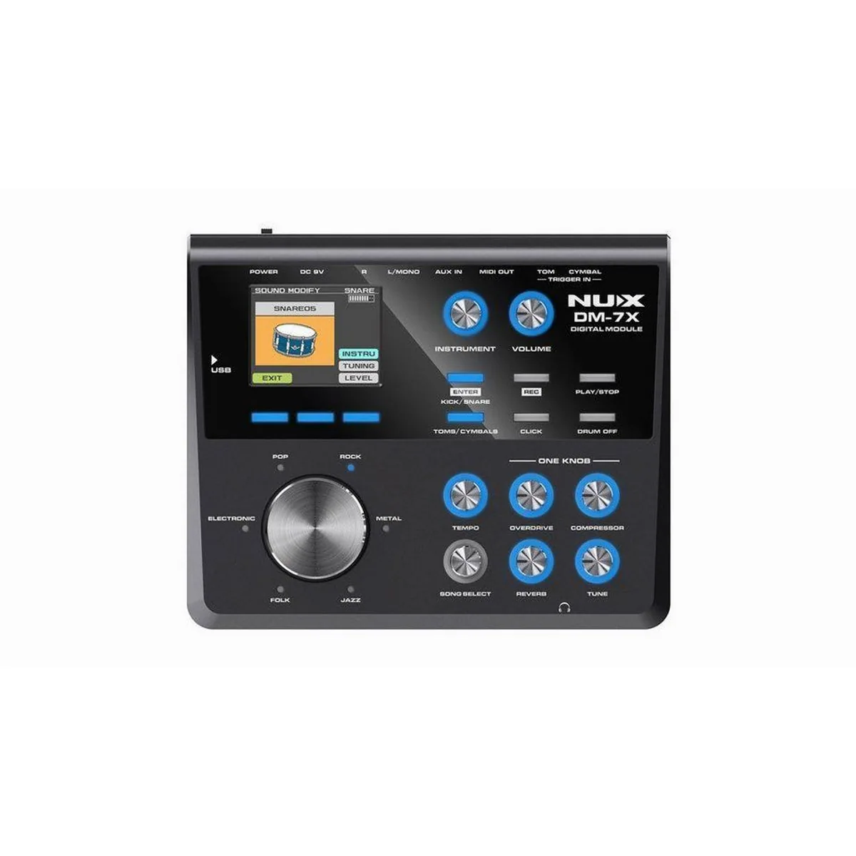 Nux DM-7X E-Drum Set, authentisches Spielgefühl, vielseitige Übungsfunktionen, Bluetooth-Konnektivität 5