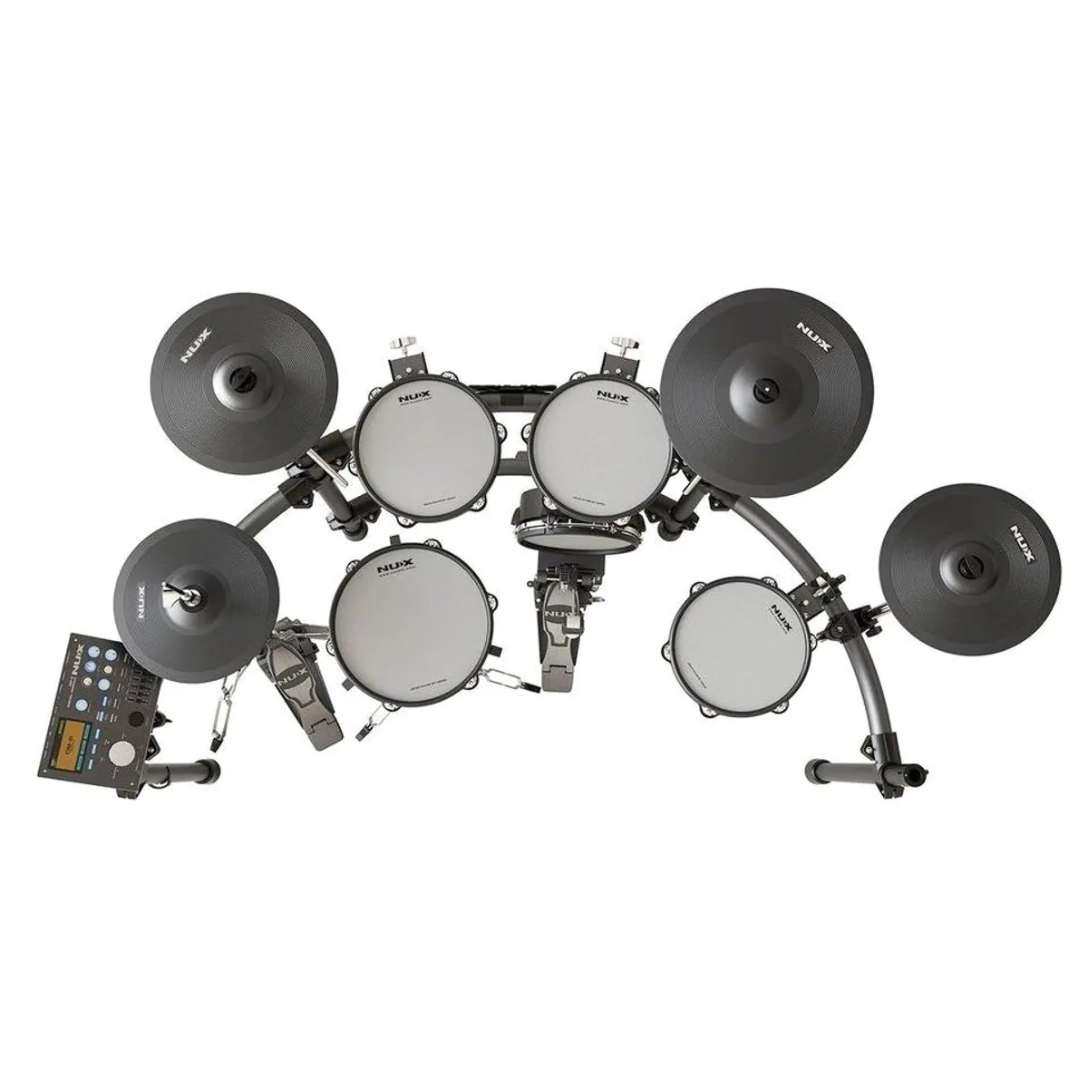 Nux DM-8 E-Drum Schlagzeug Set, authentisches Spielgefühl, 30 Drum-Kits, umfangreiches Zubehör 2