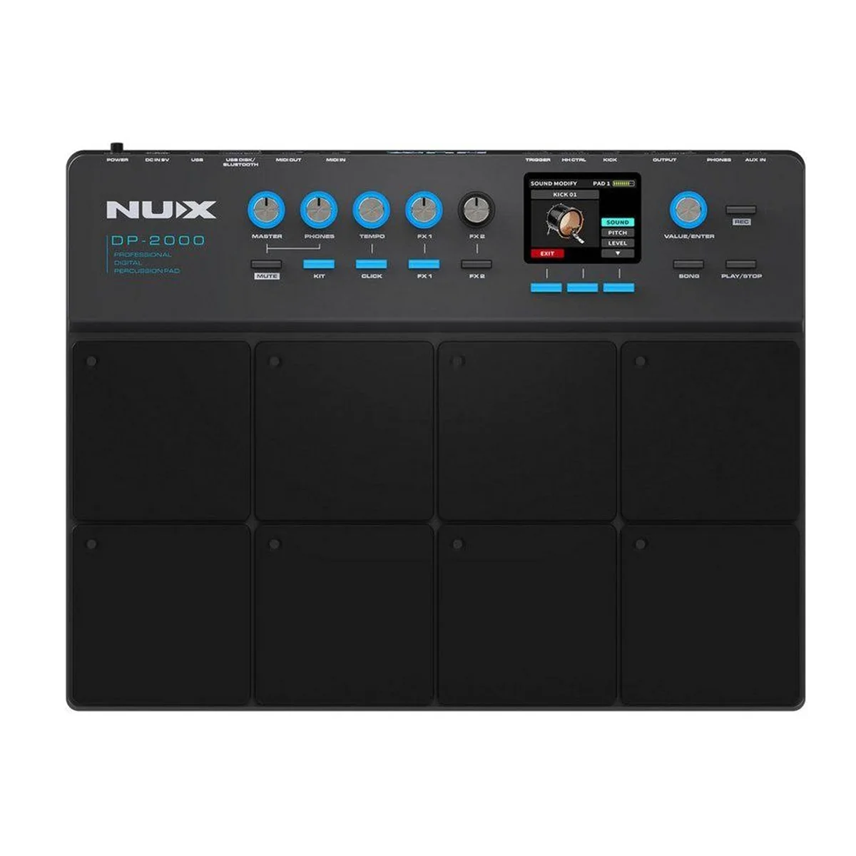 Nux DP-2000 E-Drum, professionelles Percussion-Pad mit Ständer und Drumstick-Halter 2