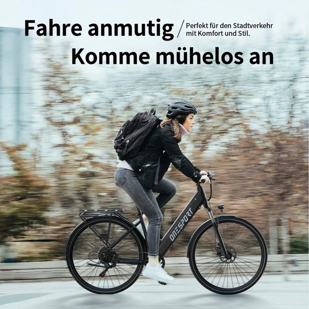 Onesport OT12 E-Bike Cityrad, 250W Heckmotor, 468Wh Akku, Shimano 7-Gang 4