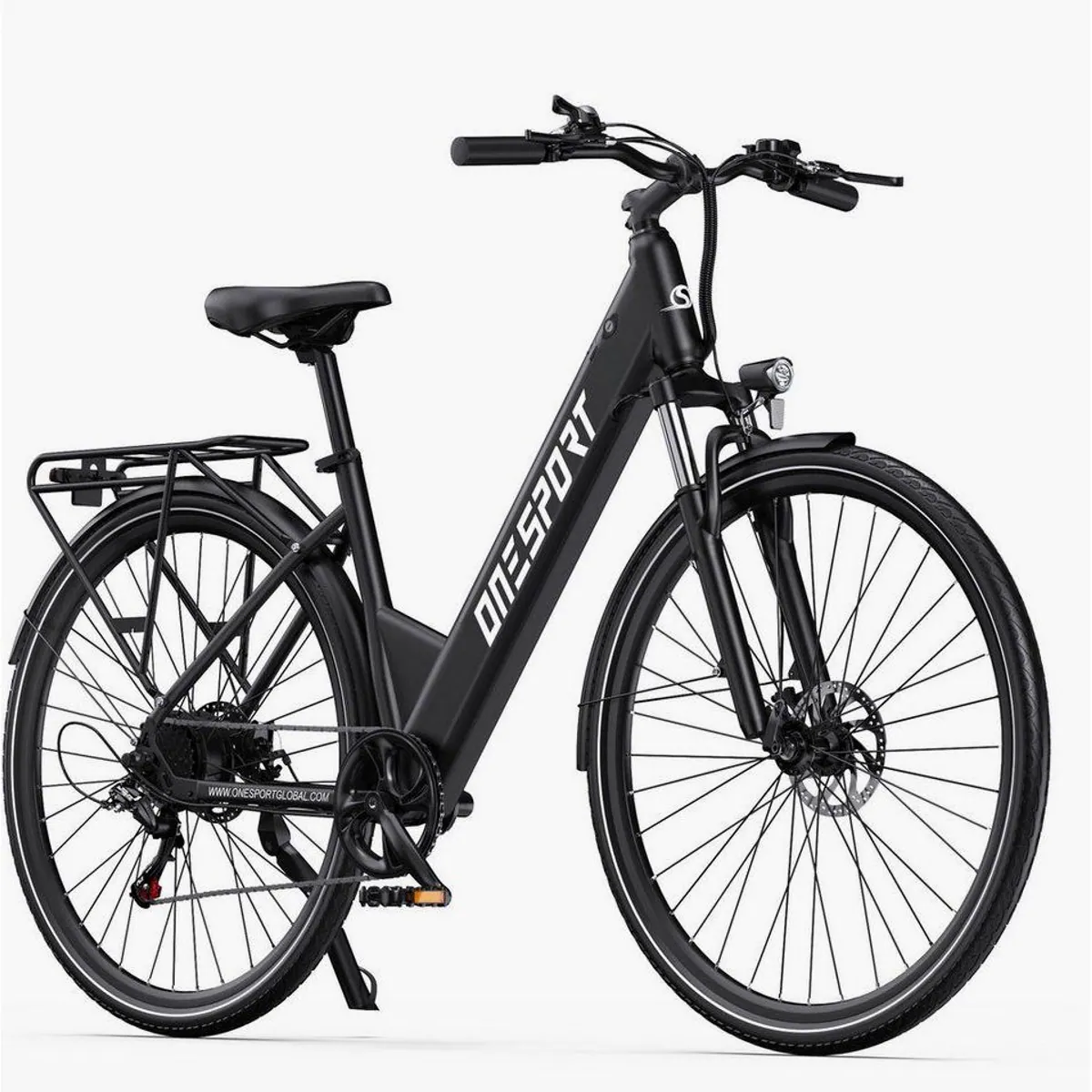 Onesport OT12 City-E-Bike, 250W Motor, 100 km Reichweite, hydraulische Federgabel