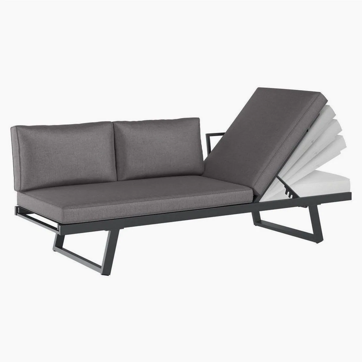 OUTLIV. Lucca Gartenloungesofa, Aluminium, reißfest, witterungsbeständig, Relaxfunktion 4