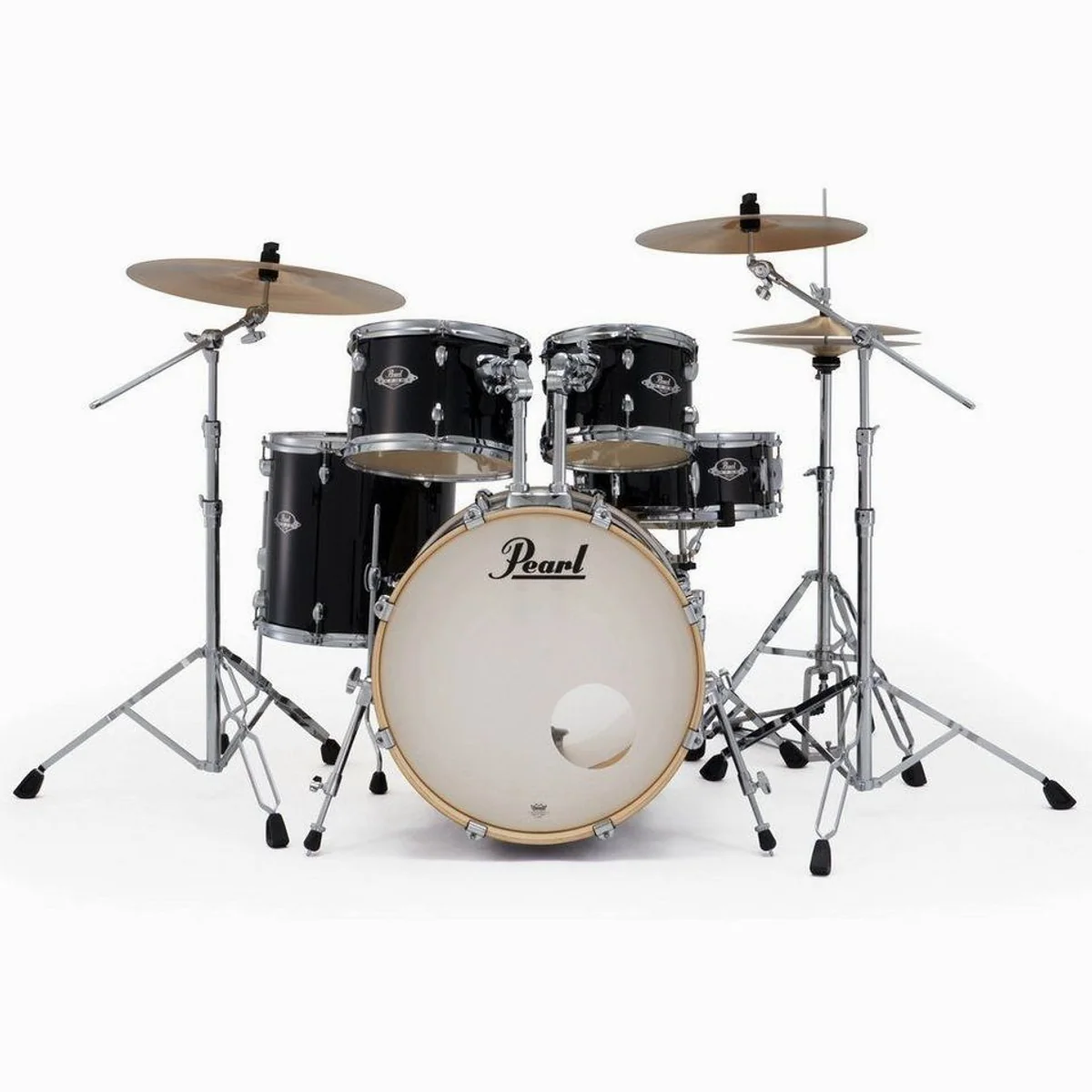 Pearl Drums Export EXX705NBR-C31, Komplettset mit Hocker, edles Jet Black Finish 4
