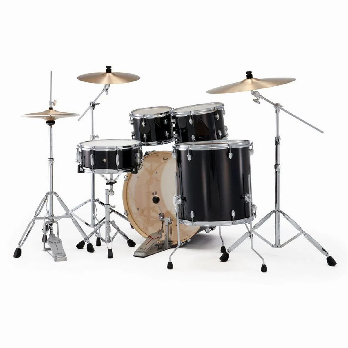 Pearl Drums Export EXX725Z-C31 Schlagzeug, Komplettset mit Sabian Beckenset, Jet Black Finish 2