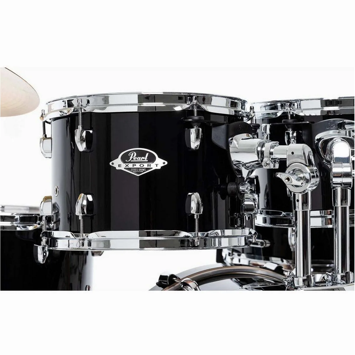 Pearl Drums Export EXX725Z-C31 Schlagzeug, Komplettset mit Sabian Beckenset, Jet Black Finish 4