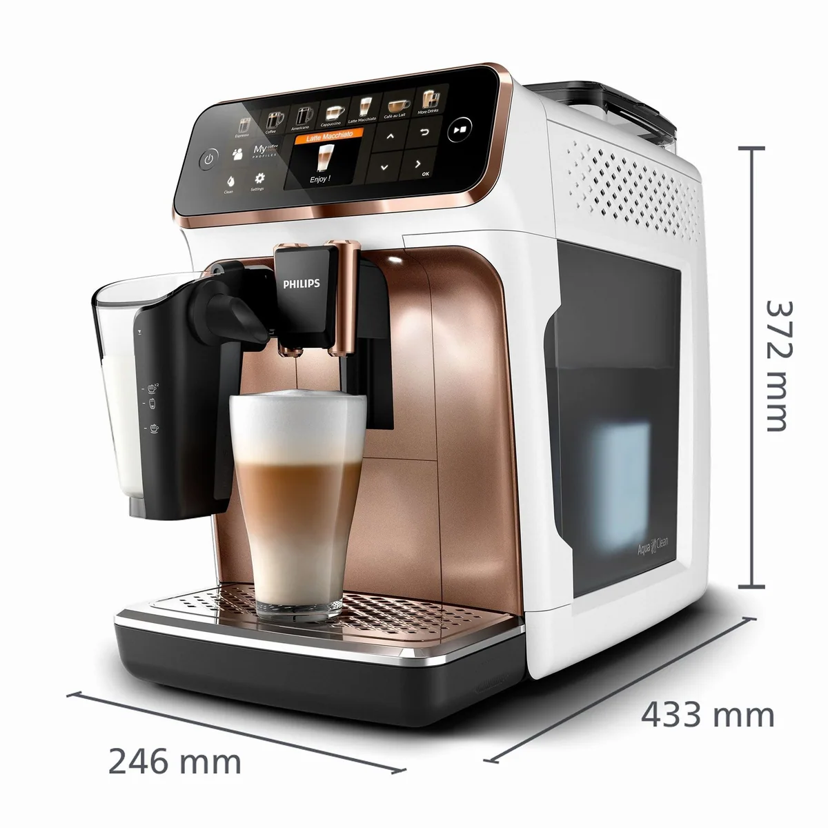 Philips EP5443/70 Kaffeevollautomat, 12 Kaffeespezialitäten, LatteGo Milchsystem, 4 Benutzerprofile 4