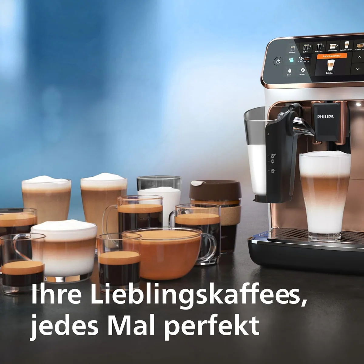 Philips EP5443/70 Kaffeevollautomat, 12 Kaffeespezialitäten, LatteGo Milchsystem, 4 Benutzerprofile 5