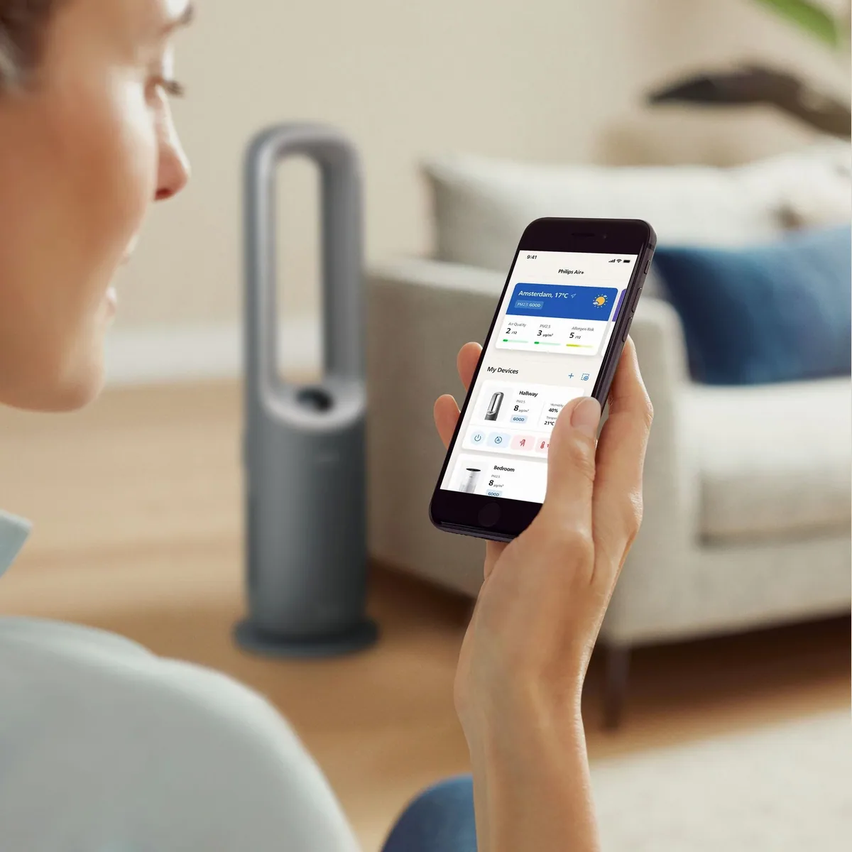 Philips Air Performer AMF870, 3-in-1 Luftreiniger & Heizlüfter, CADR 270 m³/h, für Räume bis 70 m² 4