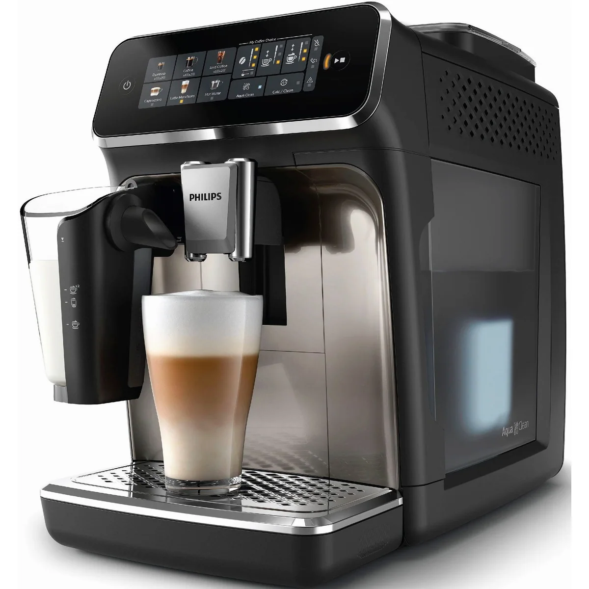 Philips Kaffeevollautomat EP3347/90, 6 Getränkevariationen, LatteGo-Milchsystem, SilentBrew Technologie 3