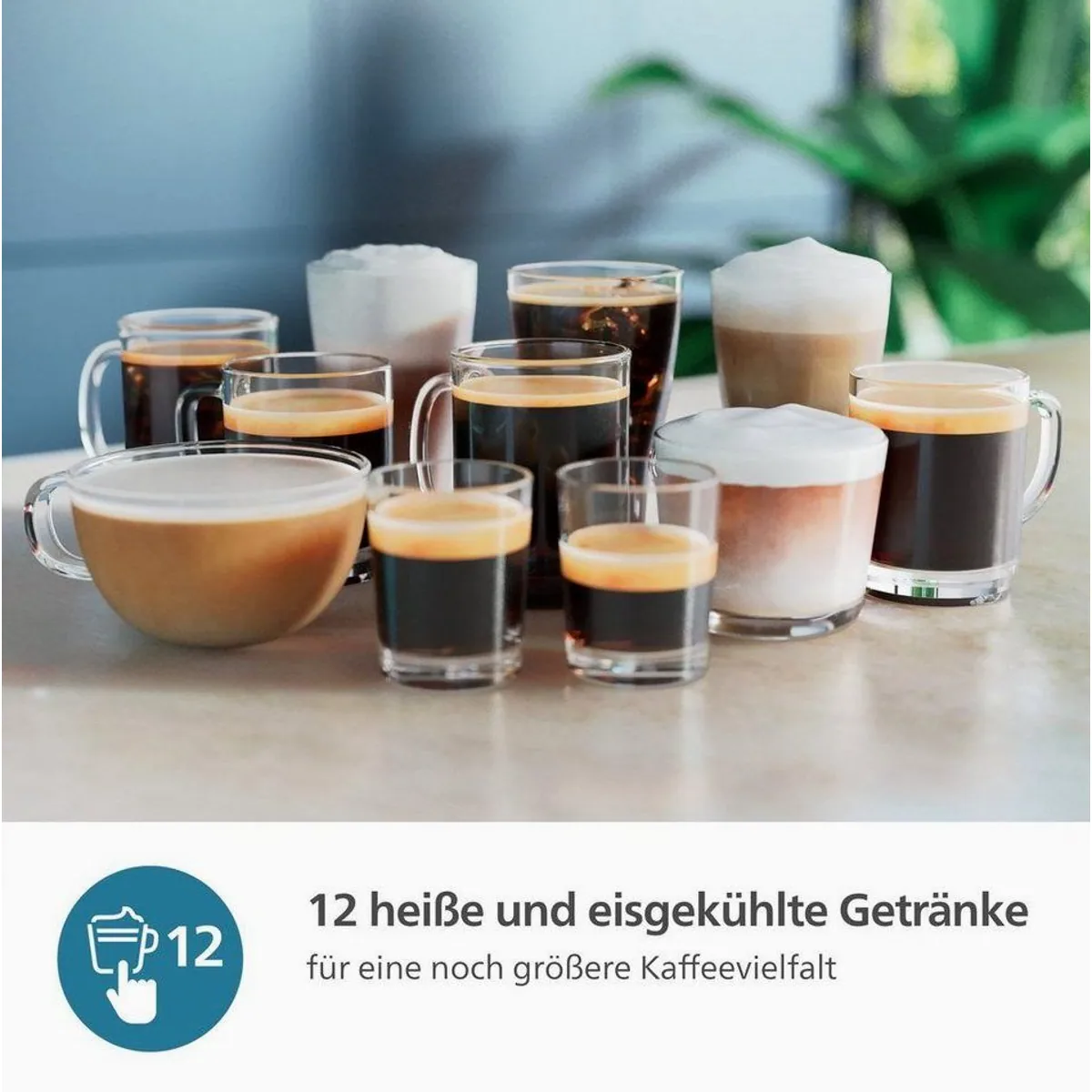 Philips EP4441/50 4400 Series, 12 Kaffeespezialitäten, LatteGo-Milchsystem, SilentBrew Technologie 4