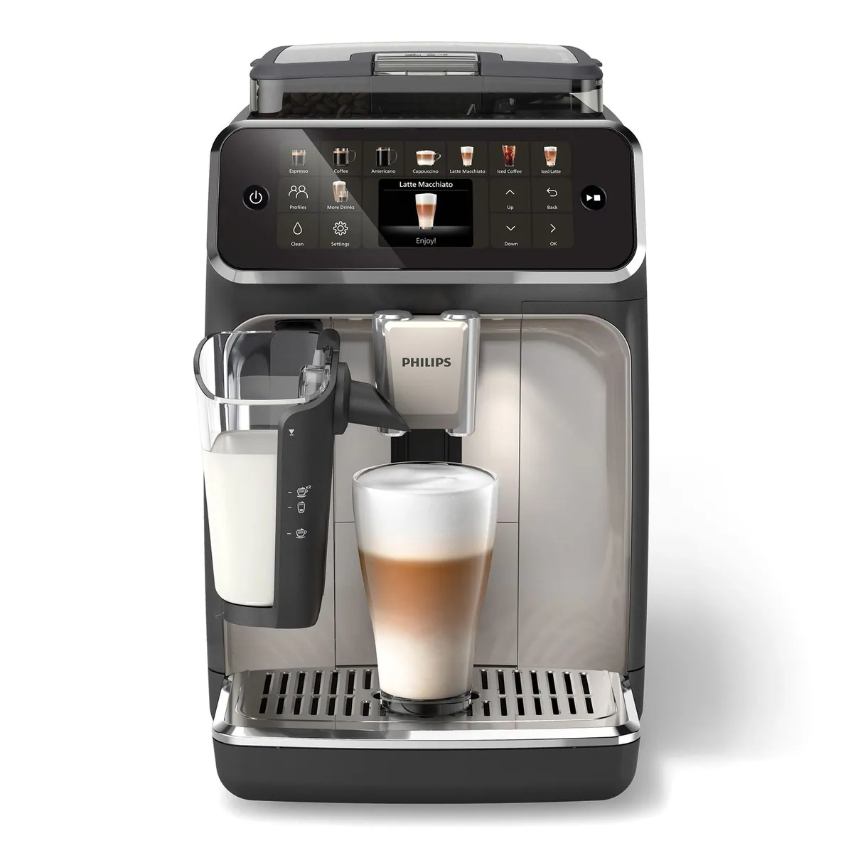 Philips Kaffeevollautomat EP5547/90, 20 Kaffeespezialitäten, LatteGo-Milchsystem, SilentBrew Technologie 2