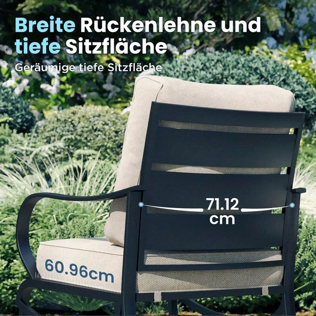 PHI VILLA Gartenlounge-Set, elegantes Design, wetterfester Rahmen, hoher Komfort — 5-teilig 3