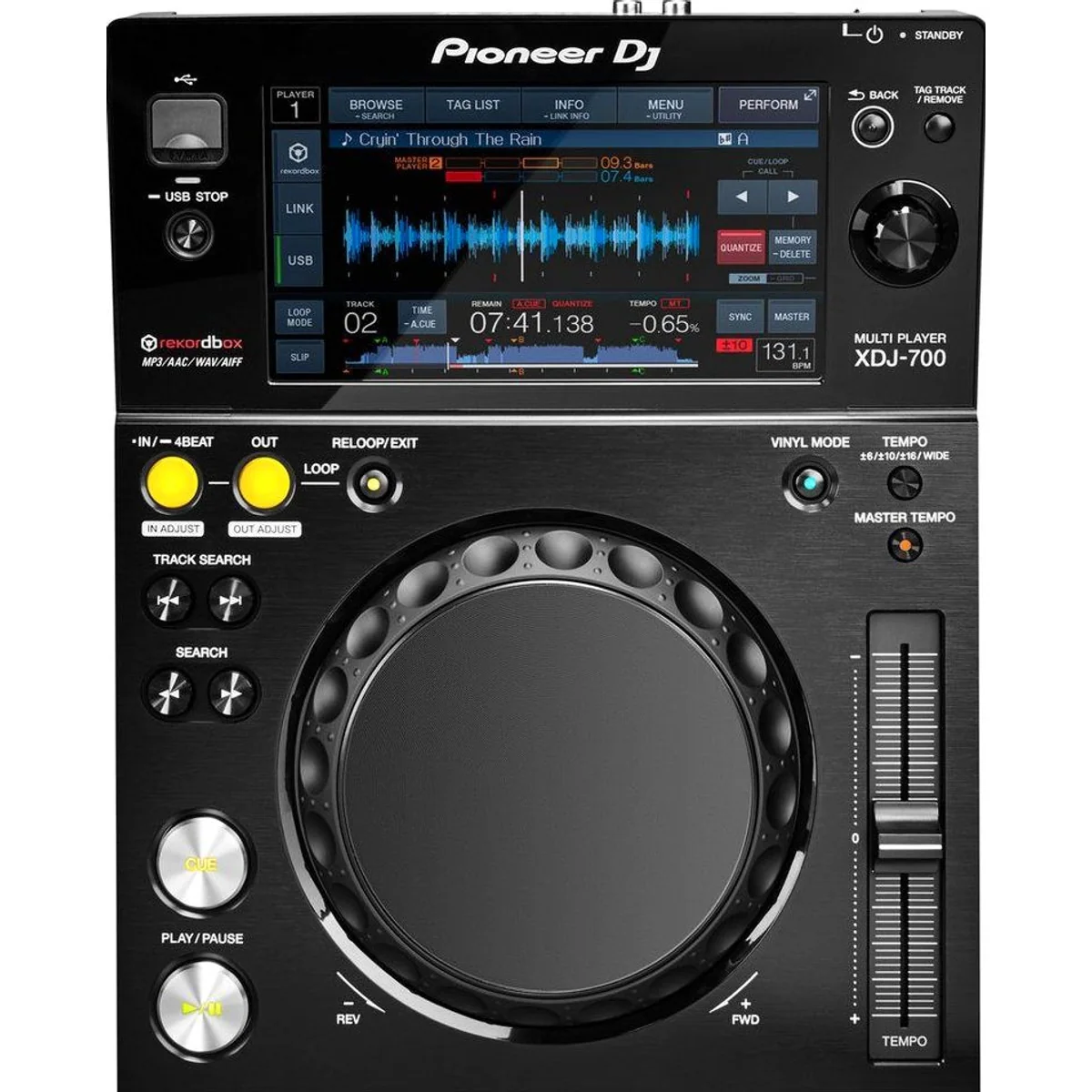 Pioneer XDJ-700 DJ-Controller, kompakte Bauweise, 7 Zoll LCD-Touchscreen, USB-HID-Steuerung 2