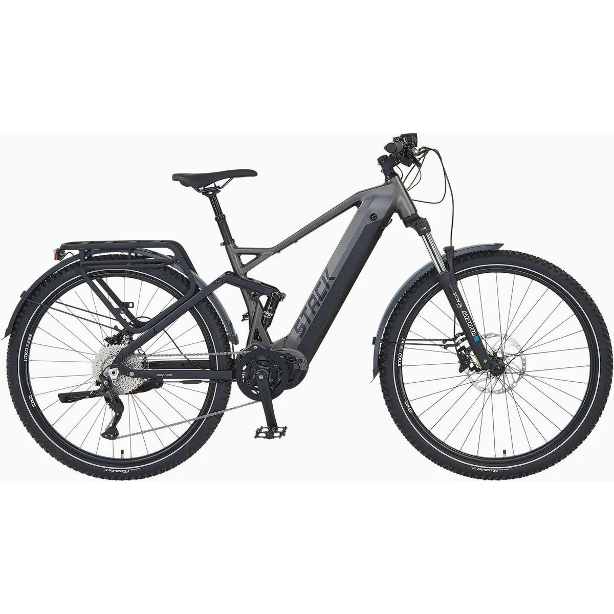 Prophete Stack 5.8 E-Bike, 250 W Mittelmotor, 10-Gang Shimano Deore, 720 Wh — Abenteuer trifft Alltag