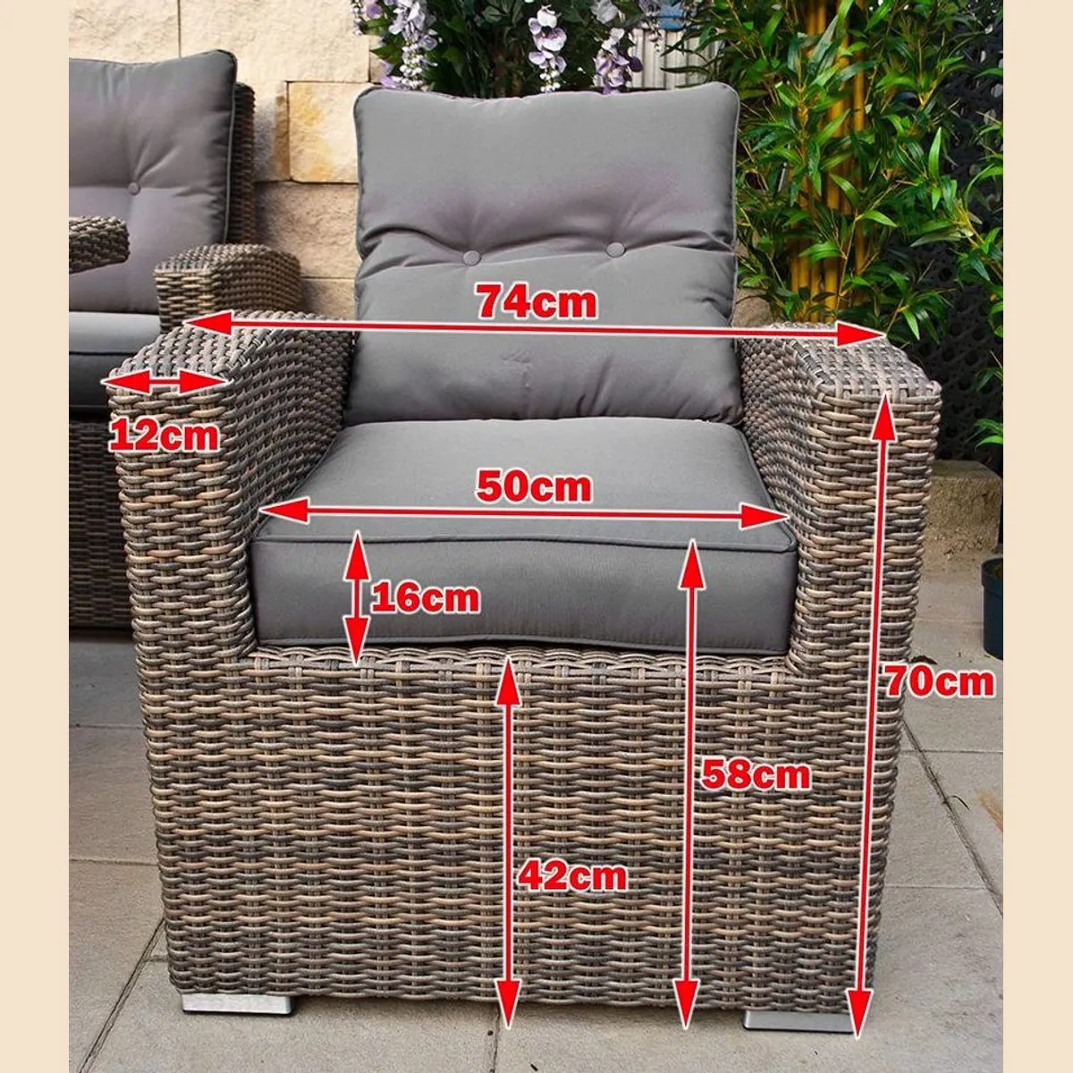 Ragnarök Möbel-Design Gartenlounge-Set Wieland XL, großzügiger Esstisch, hohe Polster, flexibel anpassbar 4