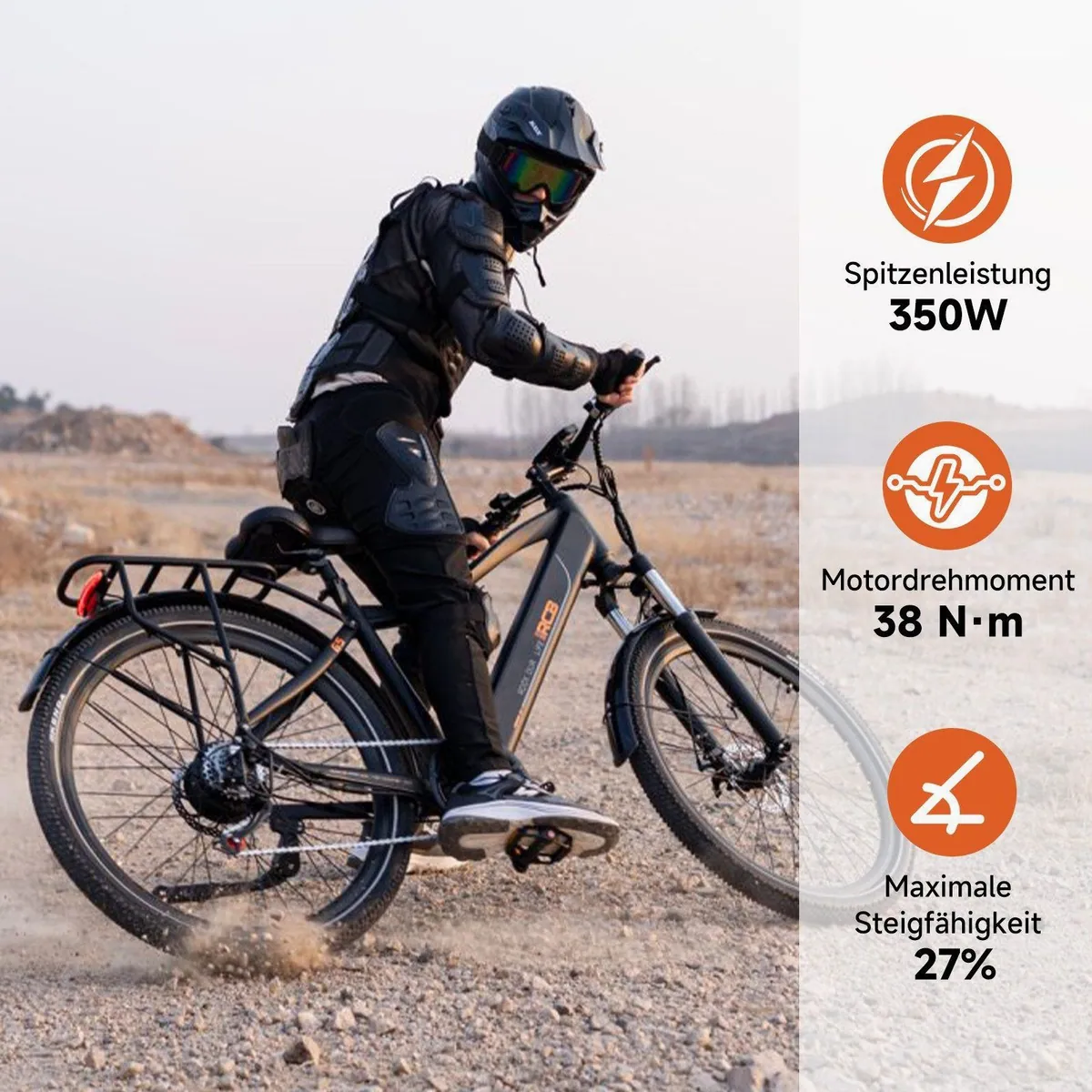 RCB E-Bike Pedelec G5, 27,5 Zoll Herren Elektrofahrrad, 80-120 km Reichweite 3
