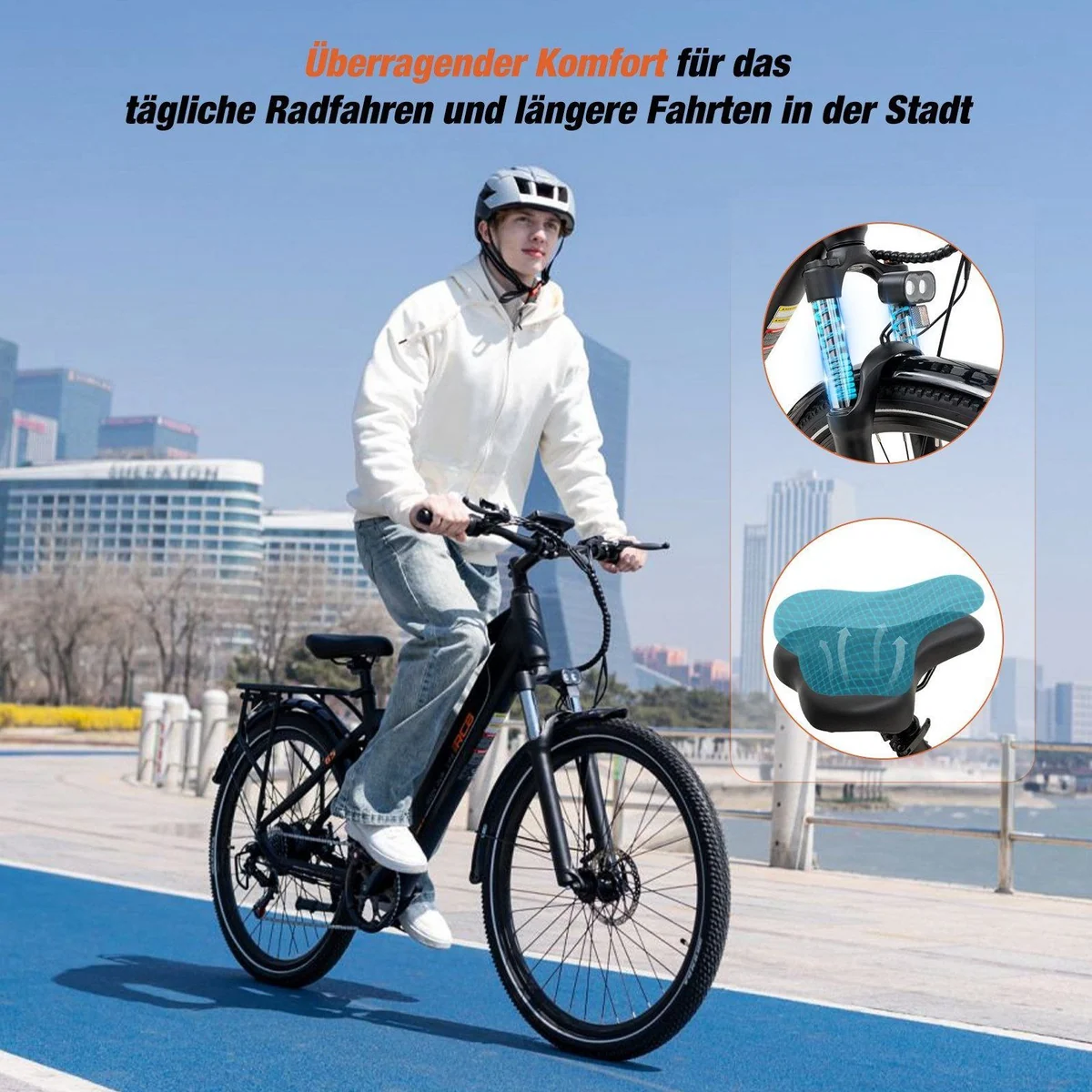 RCB E-Bike Pedelec G5, 27,5 Zoll Herren Elektrofahrrad, 80-120 km Reichweite 4
