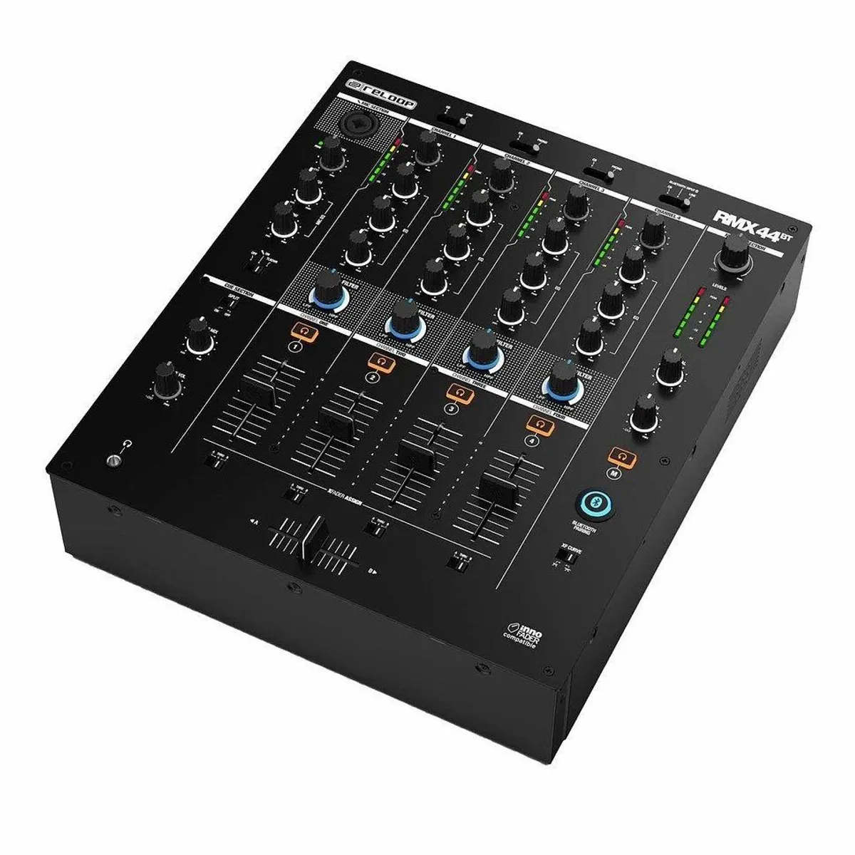 Reloop RMX-44 BT DJ-Controller, modernes Club-Design, Bluetooth-Konnektivität, 4-Kanal Mixer 2