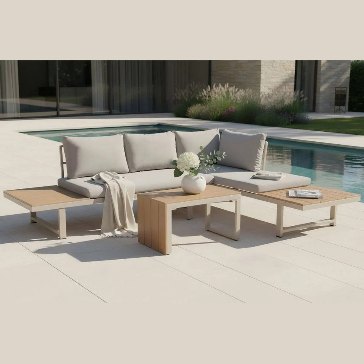 riess-ambiente IBIZA MODULAR LOUNGE, wetterfest, pflegeleicht, modular — 3-teiliges Gartenmöbel-Set 4