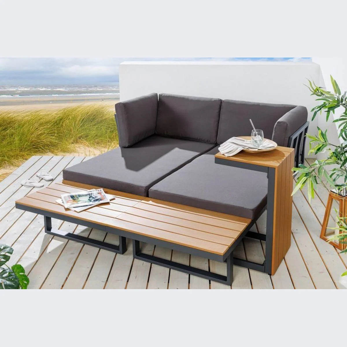 riess-ambiente IBIZA MODULAR LOUNGE, wetterfest, pflegeleicht, modular — 3-teiliges Gartenmöbel-Set 5