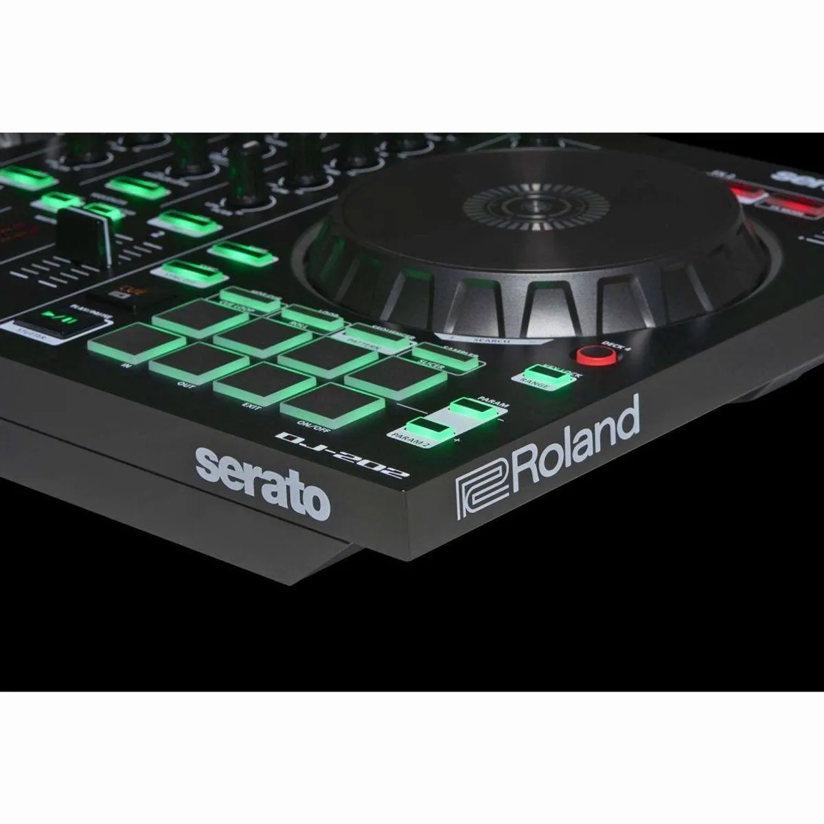 Roland DJ-202 USB-DJ-Controller, 2-Kanal, kompakt, inklusive Tasche und Tuch 5