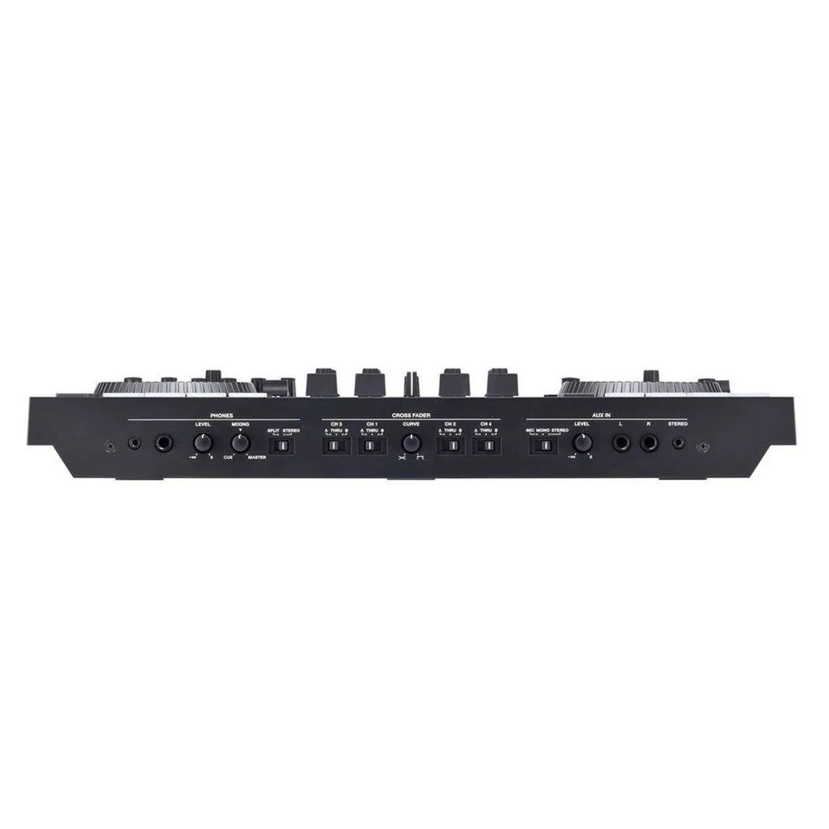 Roland DJ-707M, umfassender DJ-Controller mit integriertem Mischpult und Laptopständer — 4 Kanäle, Feedback-Unterdrückung, Serato DJ Pro-Unterstützung 3