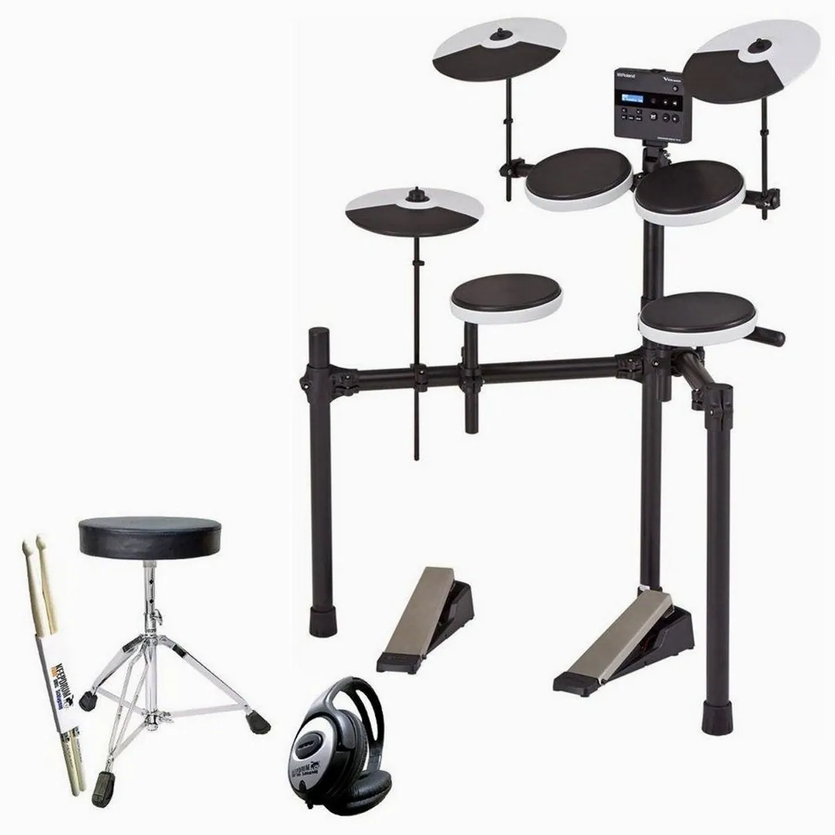 Roland TD-02K E-Drum, vielseitiges Schlagzeug-Set mit Coach-Funktionen