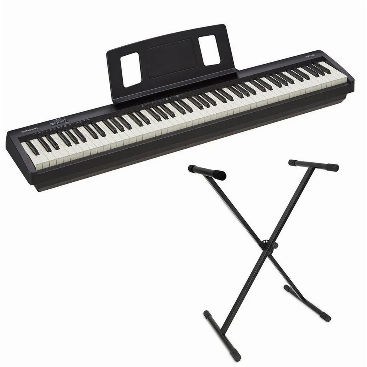 Roland FP-10 Digital Piano, PHA-4 Tastatur, SuperNATURAL Klänge — inkl. Keyboardständer
