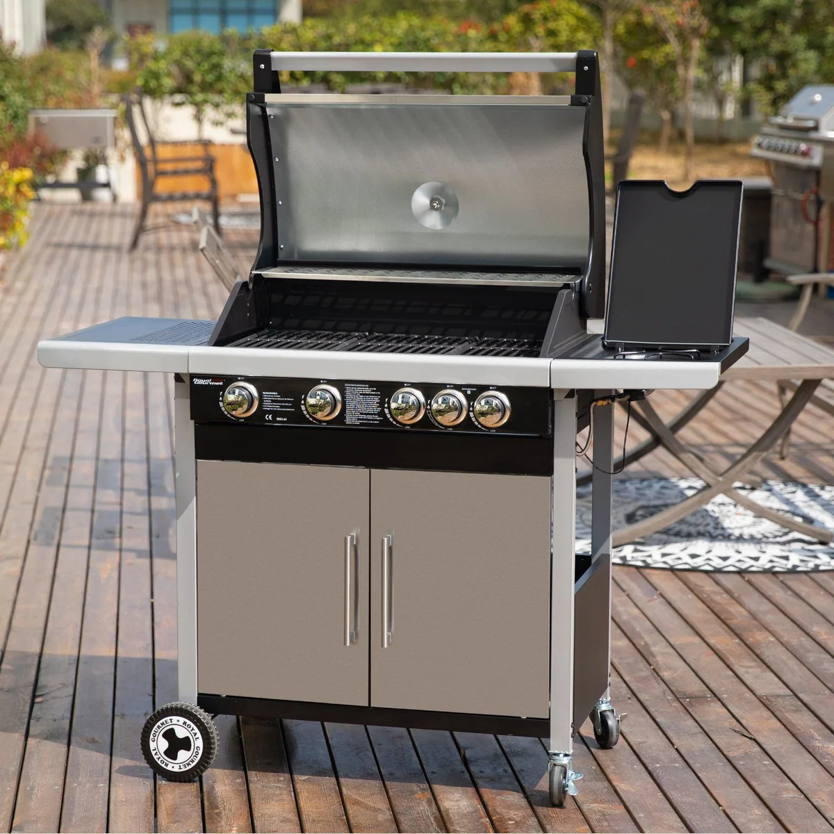 Royal Gourmet GE4001SE-G Gasgrill, 4 Brenner, Edelstahl, 14,5 kW Leistung 3