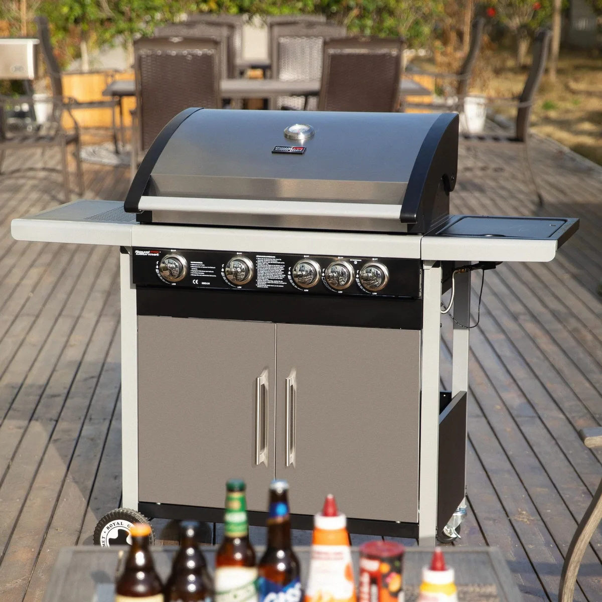 Royal Gourmet GE4001SE-G Gasgrill, 4 Brenner, Edelstahl, 14,5 kW Leistung 4