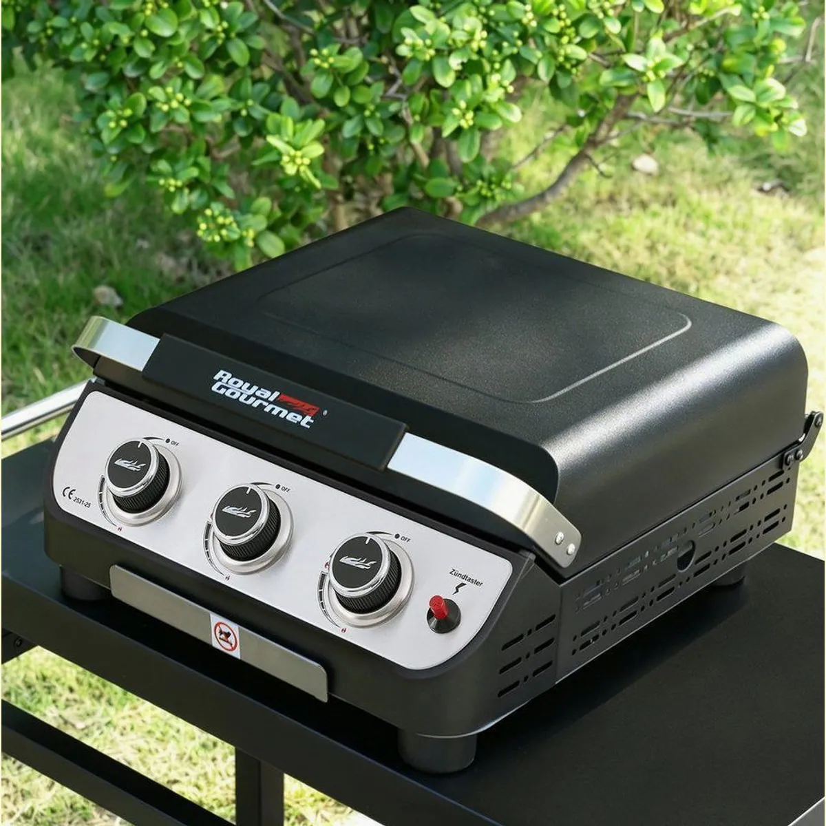 Royal Gourmet Gasgrill, 3 Brenner, 7,5 kW Leistung, kompaktes Design