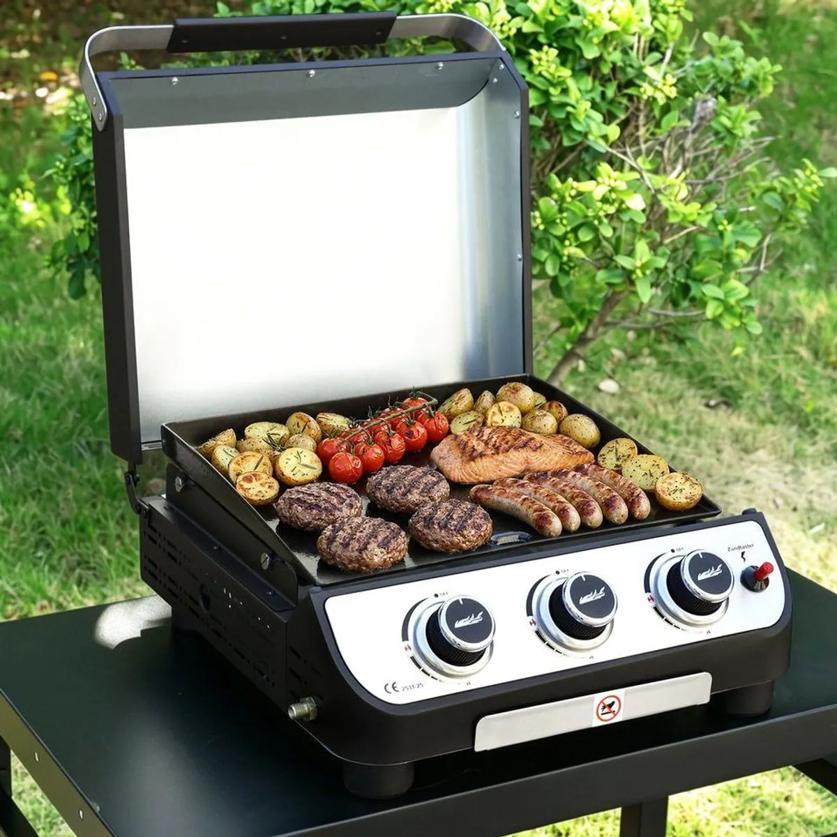 Royal Gourmet Gasgrill, 3 Brenner, 7,5 kW Leistung, kompaktes Design 4
