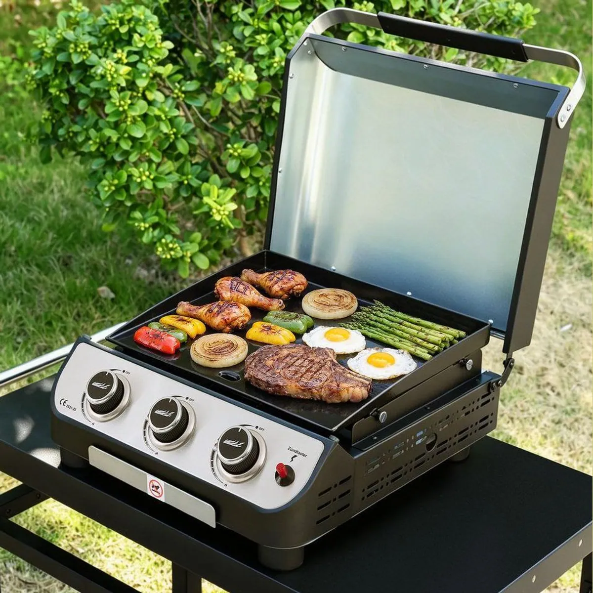 Royal Gourmet Gasgrill, 3 Brenner, 7,5 kW Leistung, kompaktes Design 5
