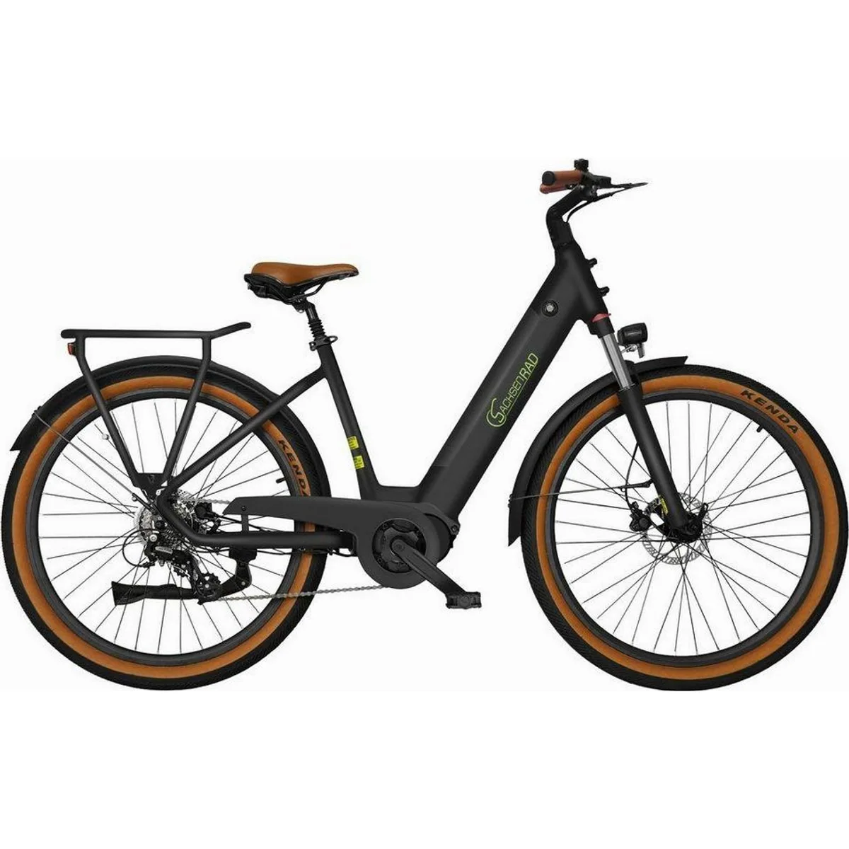 SachsenRAD C5 E-Bike Cityrad, leistungsstarker Mittelmotor, 7 Gang Schaltung, TFT Farb-LCD-Display