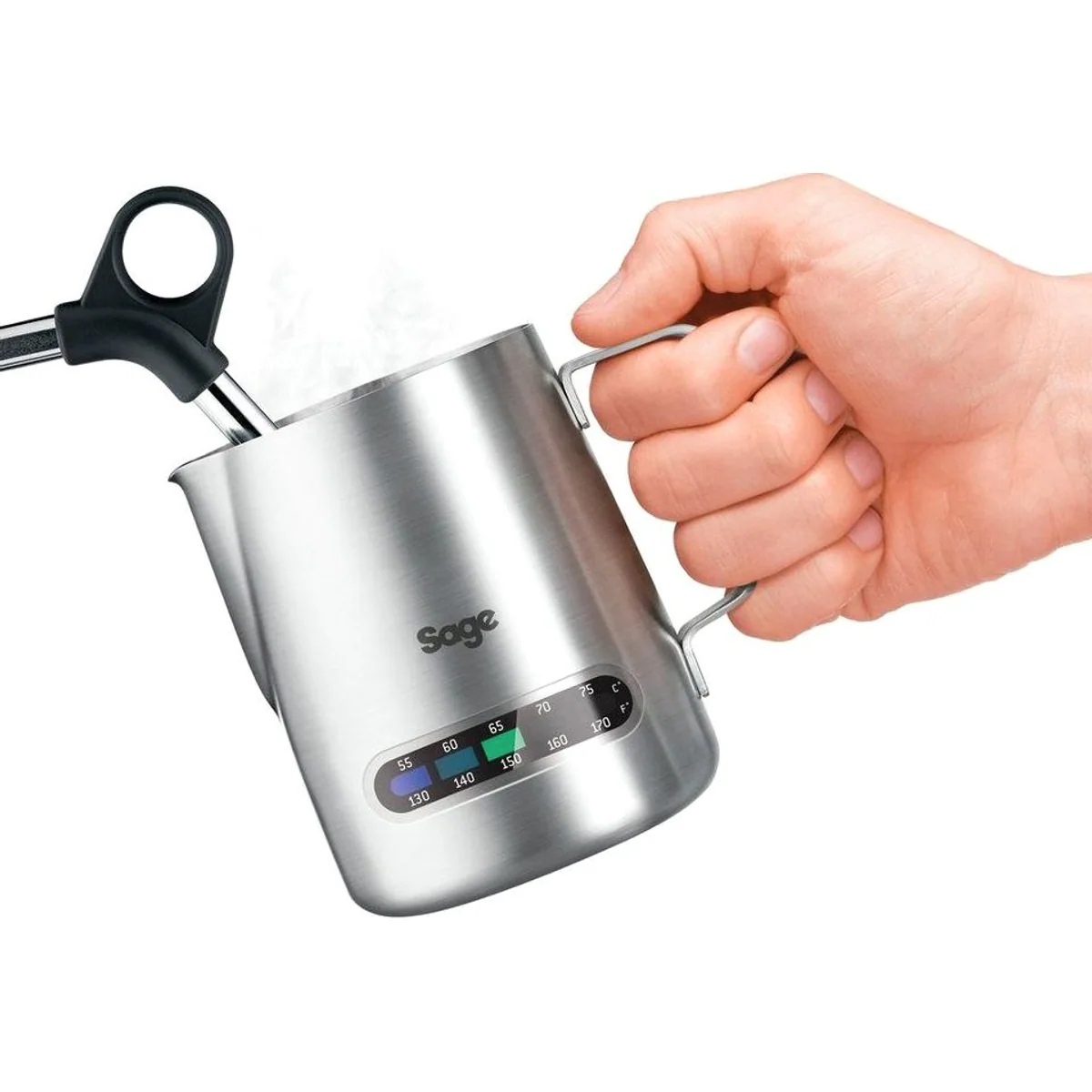 Sage The Barista Express SES875BSS2EEU1A, integriertes Kegelmahlwerk, PID-Regler, leistungsstarke Dampfdüse 4