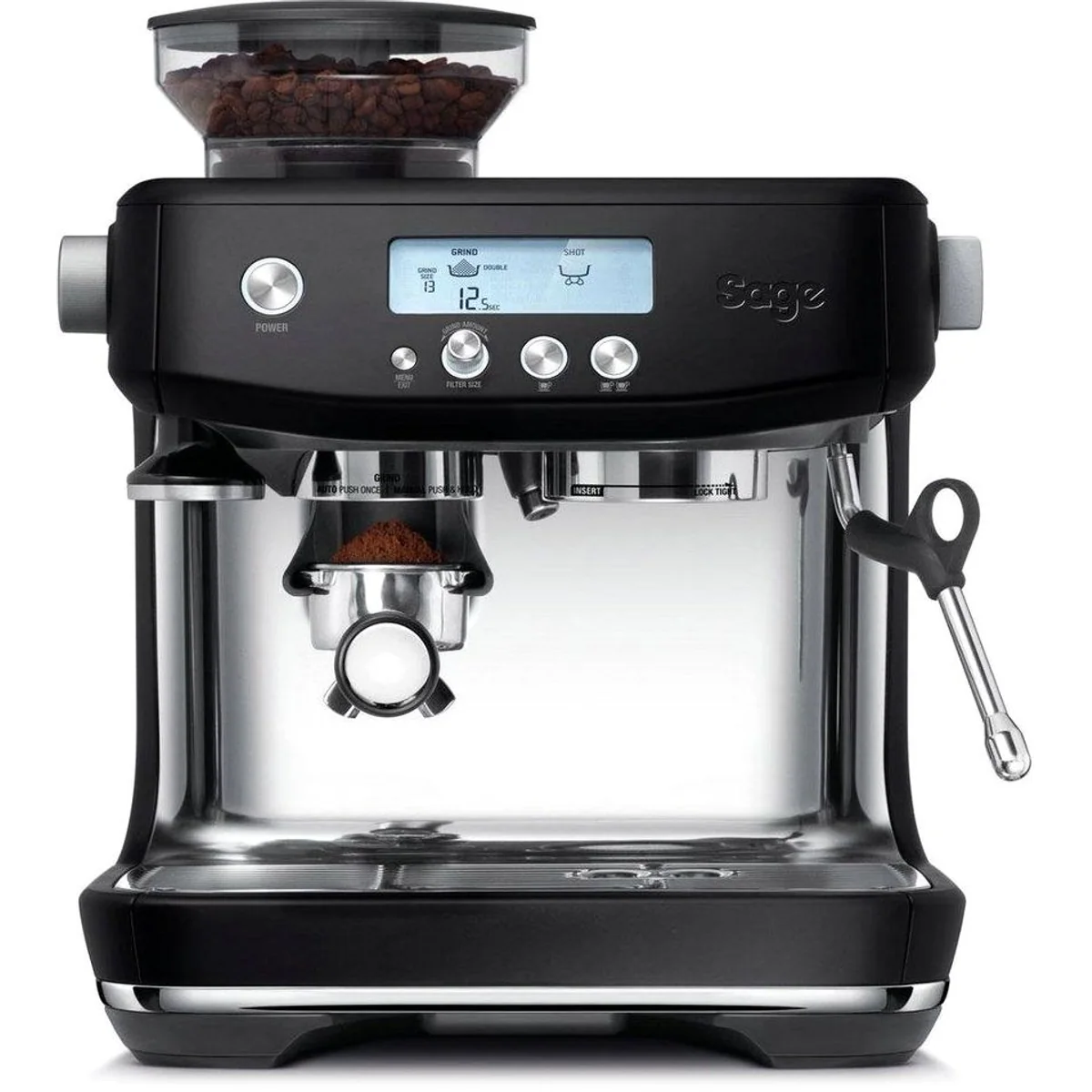 Sage The Barista Pro SES878BTR4EEU1, espressozubereitung, integriertes Kegelmahlwerk, PID-Regler