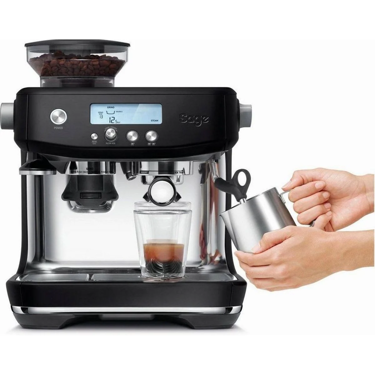 Sage The Barista Pro SES878BTR4EEU1, espressozubereitung, integriertes Kegelmahlwerk, PID-Regler 4