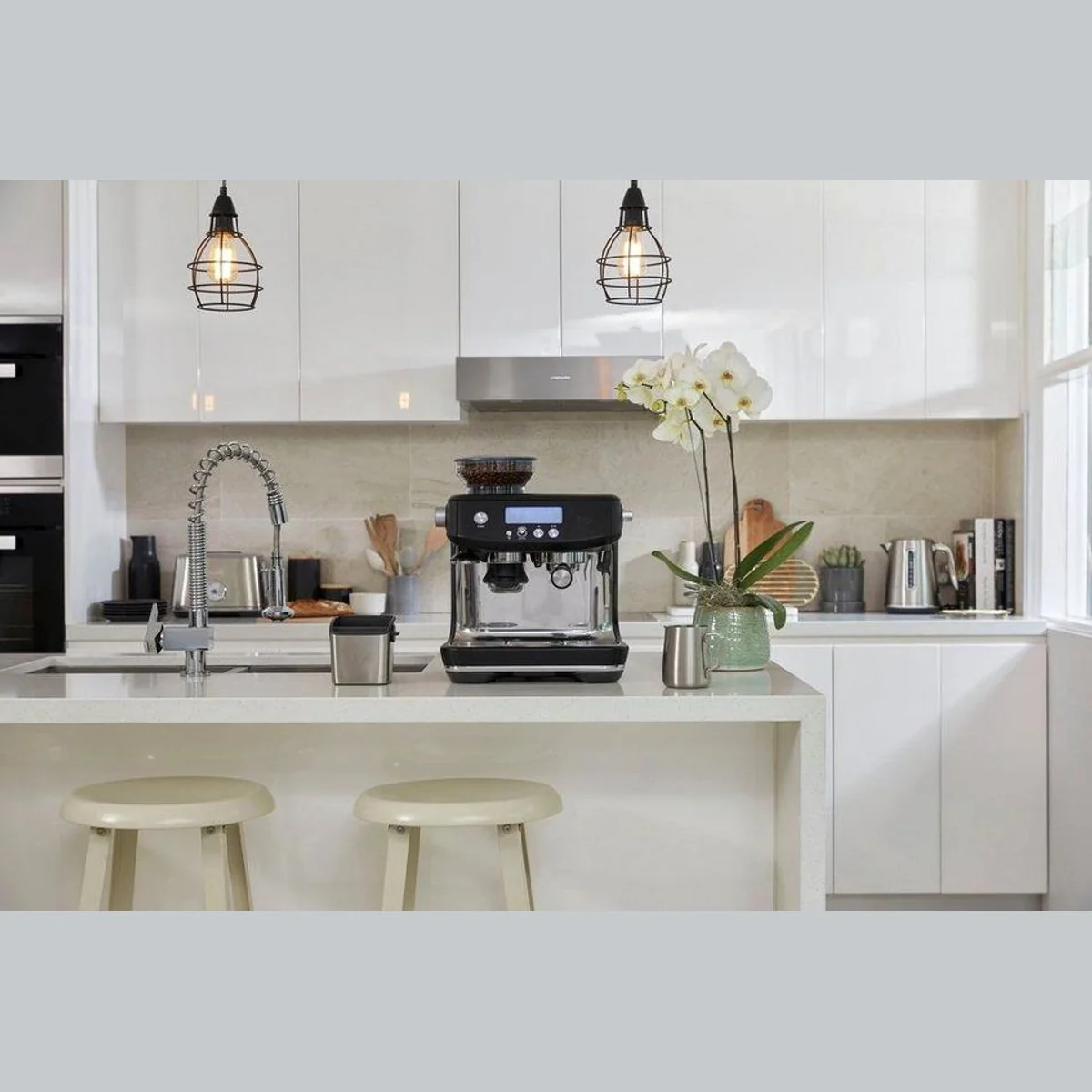 Sage The Barista Pro SES878BTR4EEU1, espressozubereitung, integriertes Kegelmahlwerk, PID-Regler 5